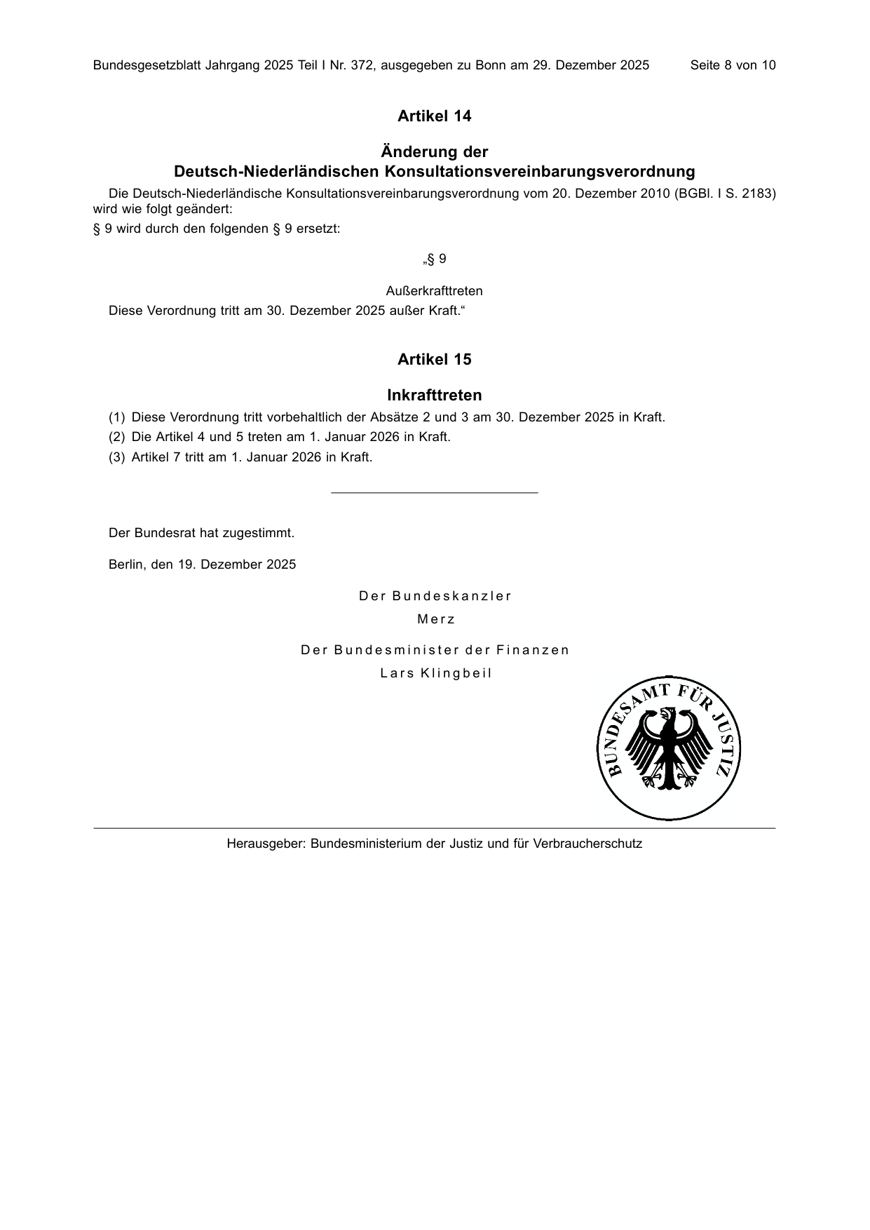 BGBl. 2025, Seite 8 — Originalseite als Abbildung