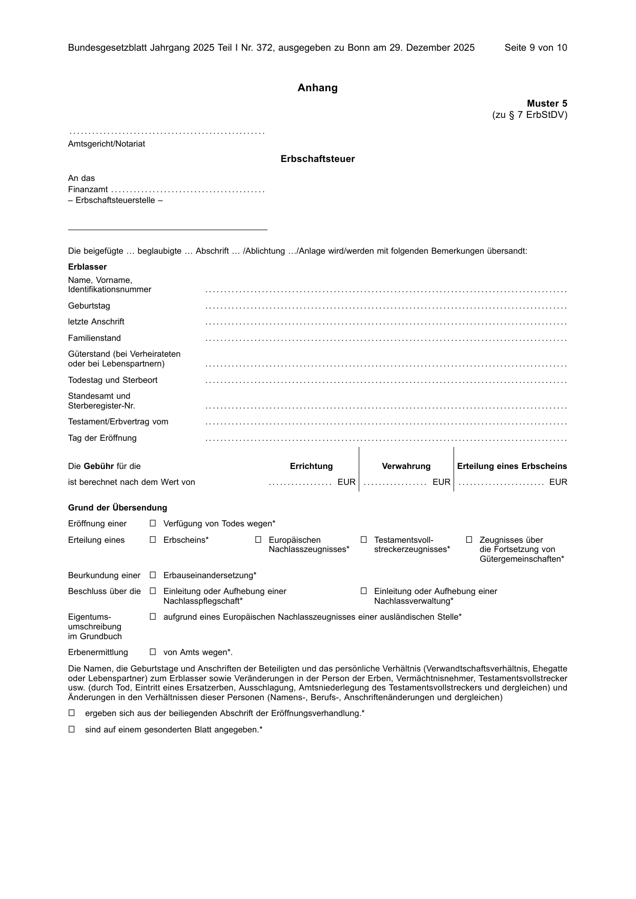 BGBl. 2025, Seite 9 — Originalseite als Abbildung