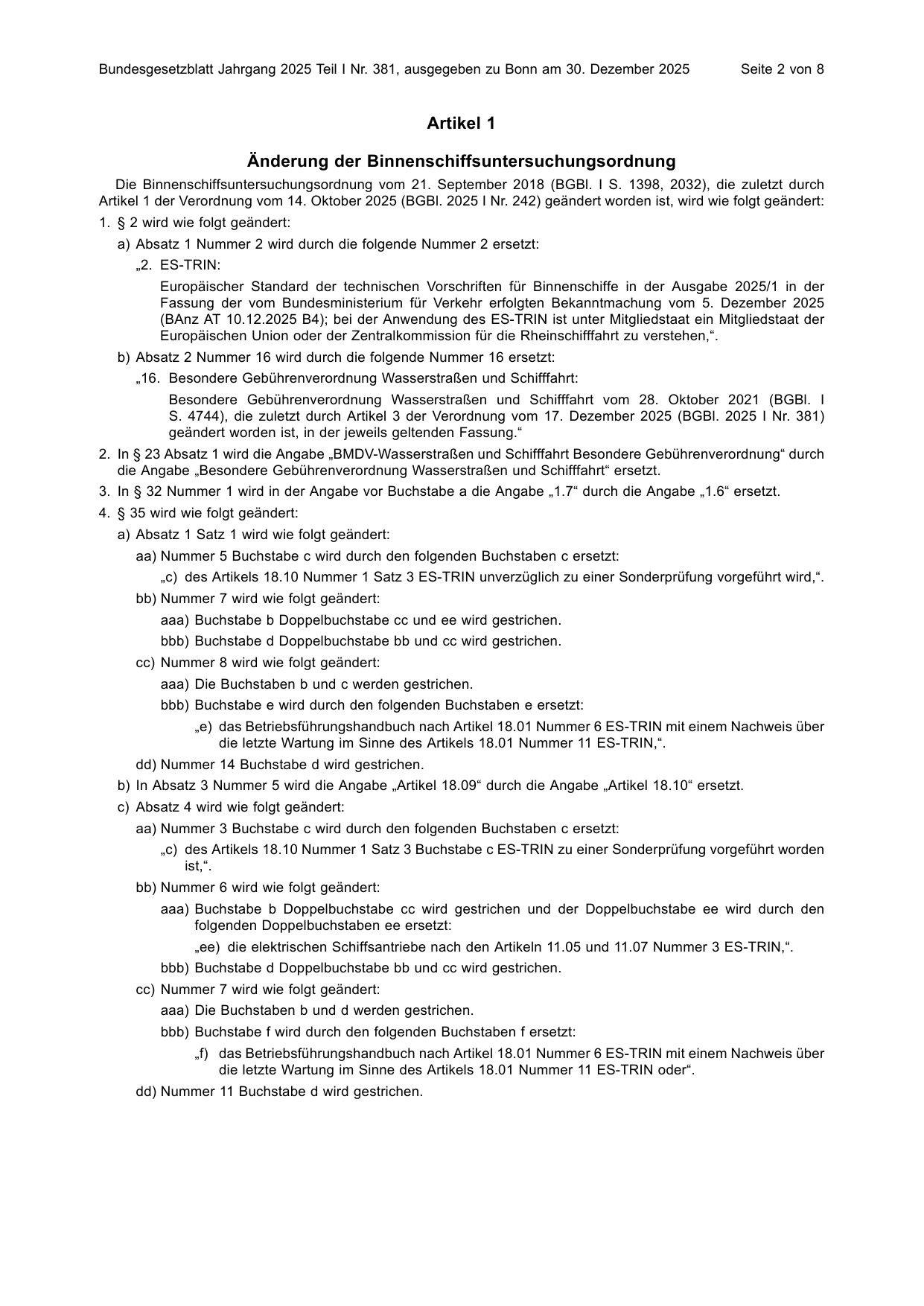 BGBl. 2025, Seite 2 — Originalseite als Abbildung