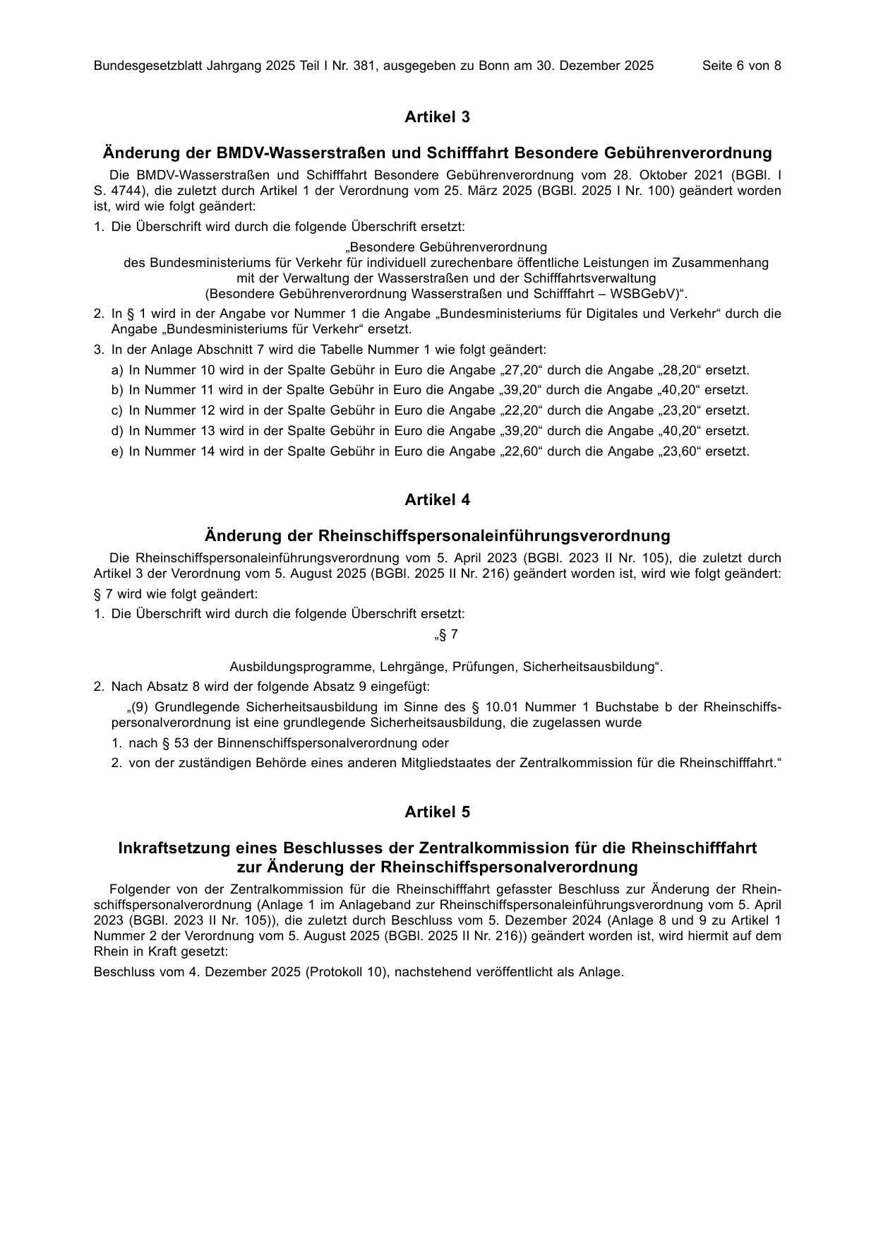 BGBl. 2025, Seite 6 — Originalseite als Abbildung