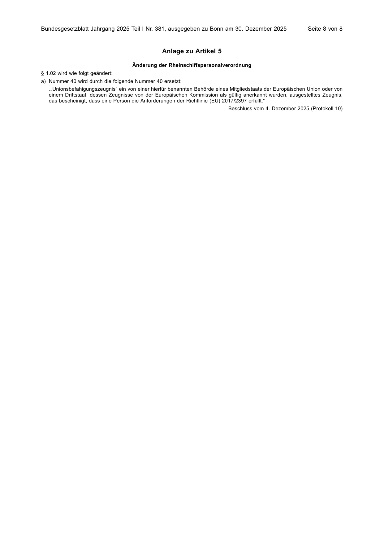 BGBl. 2025, Seite 8 — Originalseite als Abbildung