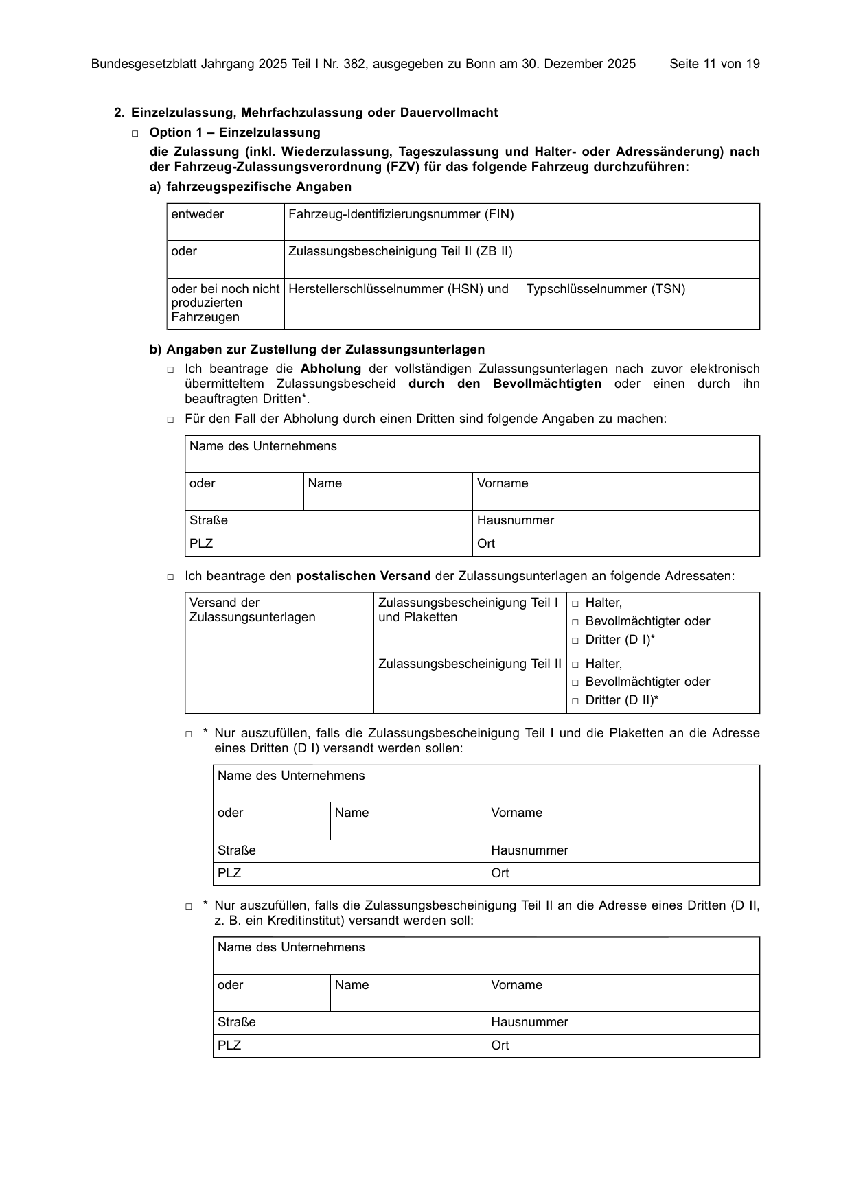 BGBl. 2025, Seite 11 — Originalseite als Abbildung