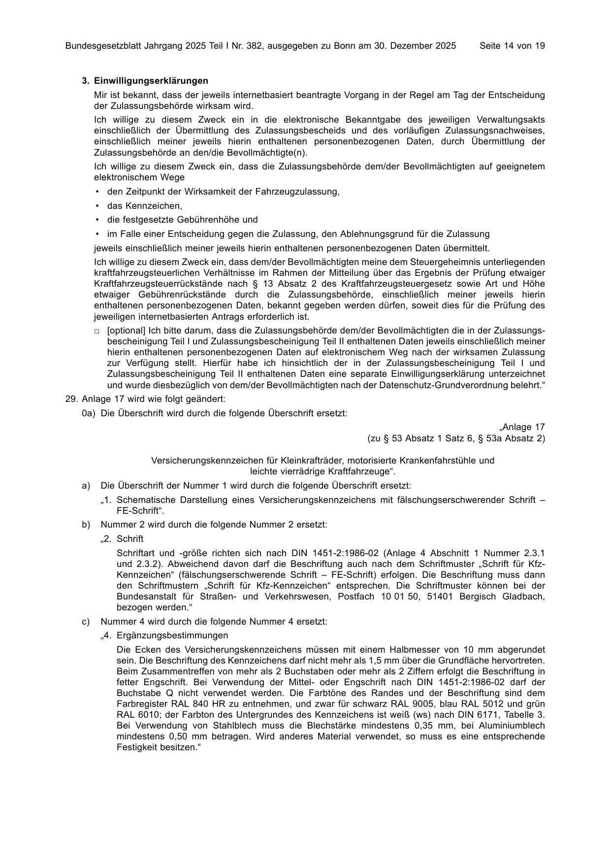 BGBl. 2025, Seite 14 — Originalseite als Abbildung