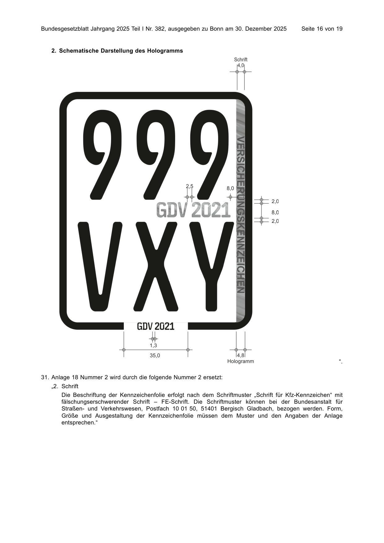 BGBl. 2025, Seite 16 — Originalseite als Abbildung