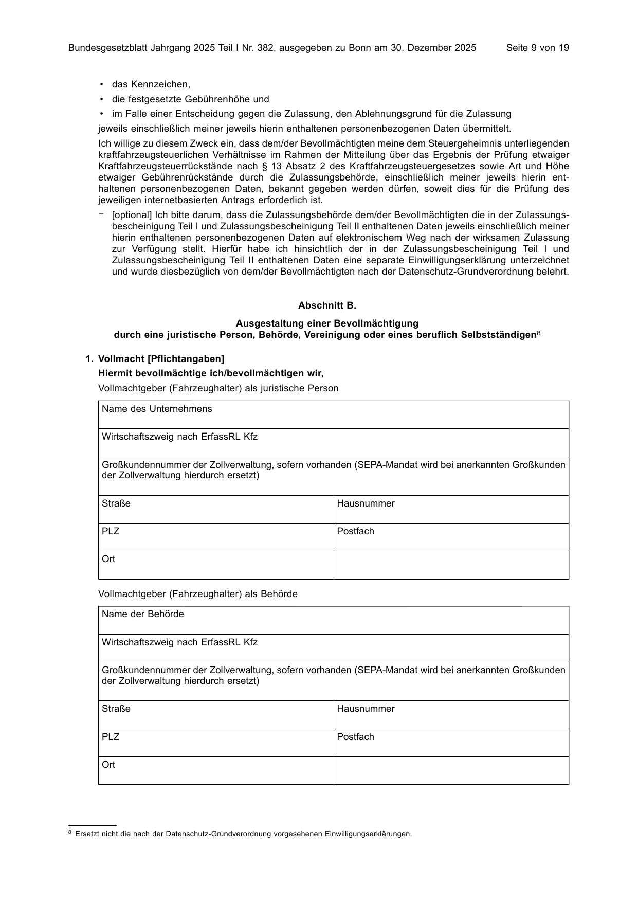 BGBl. 2025, Seite 9 — Originalseite als Abbildung