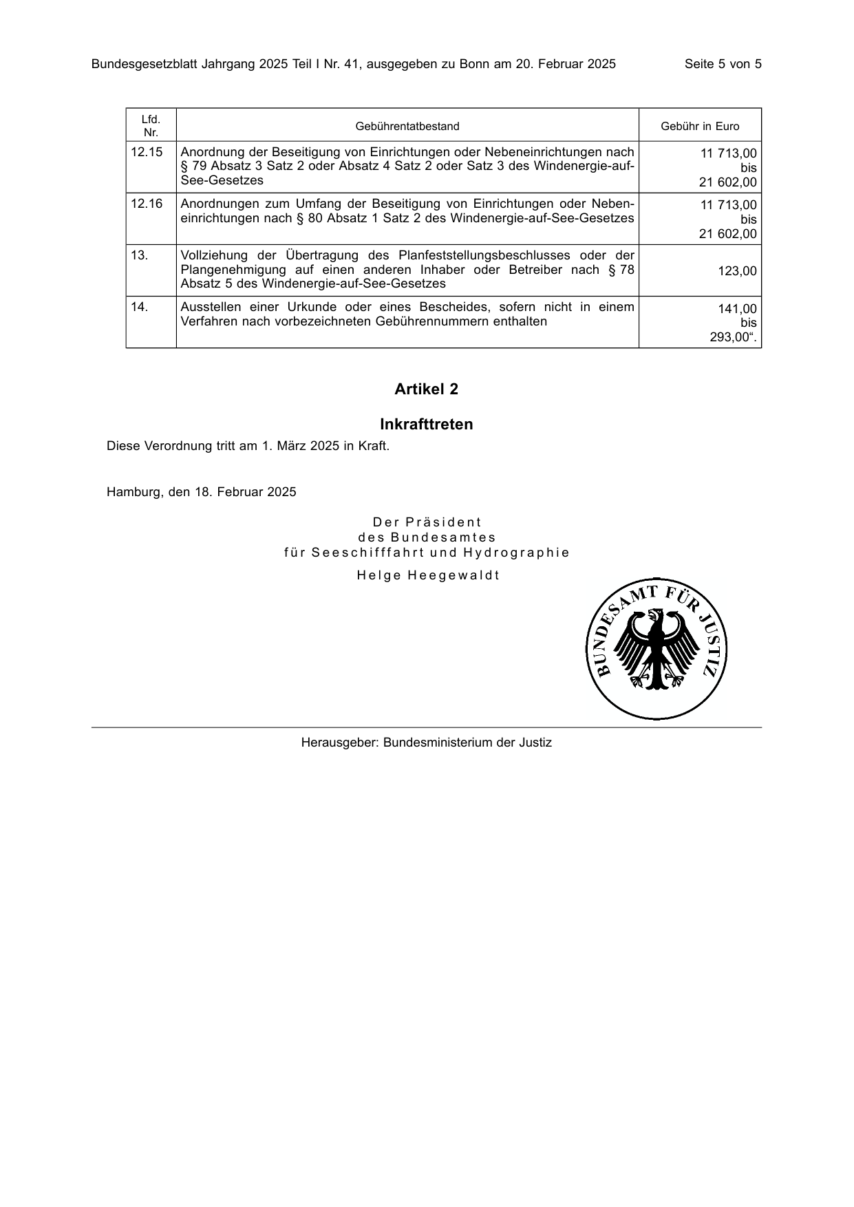 BGBl. 2025, Seite 5 — Originalseite als Abbildung