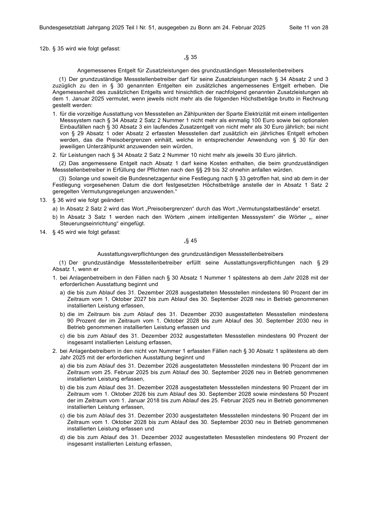 BGBl. 2025, Seite 11 — Originalseite als Abbildung
