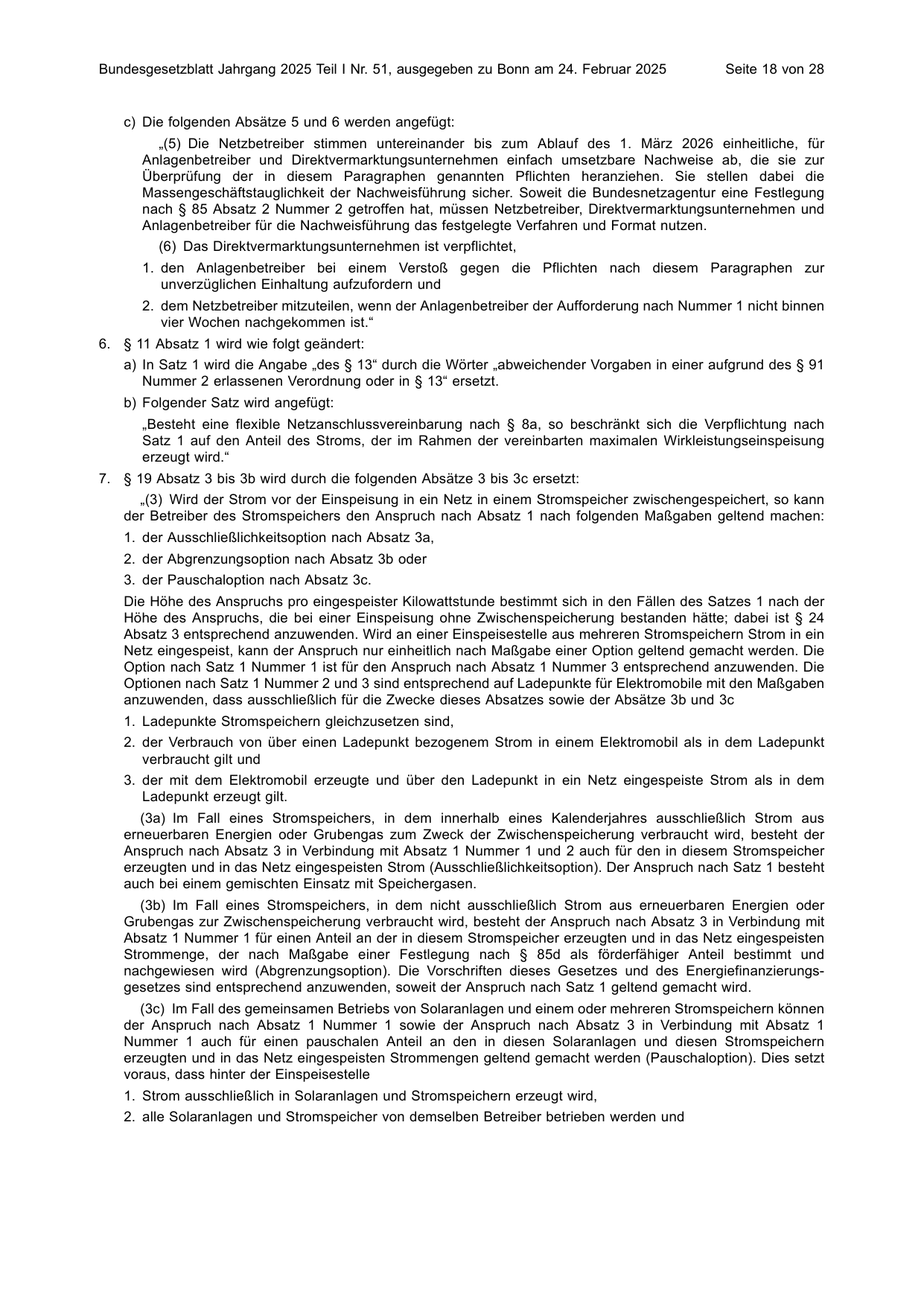 BGBl. 2025, Seite 18 — Originalseite als Abbildung
