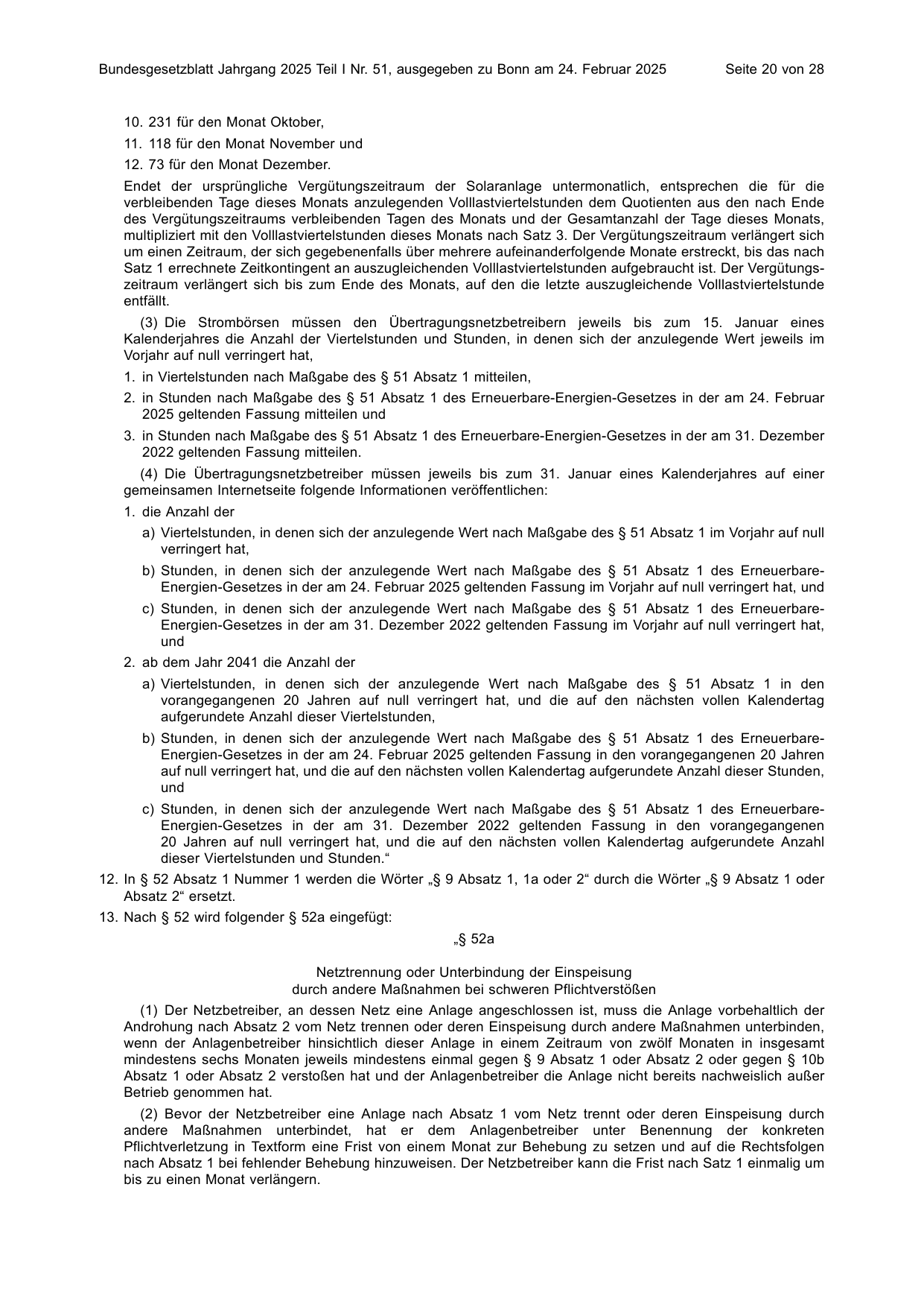BGBl. 2025, Seite 20 — Originalseite als Abbildung