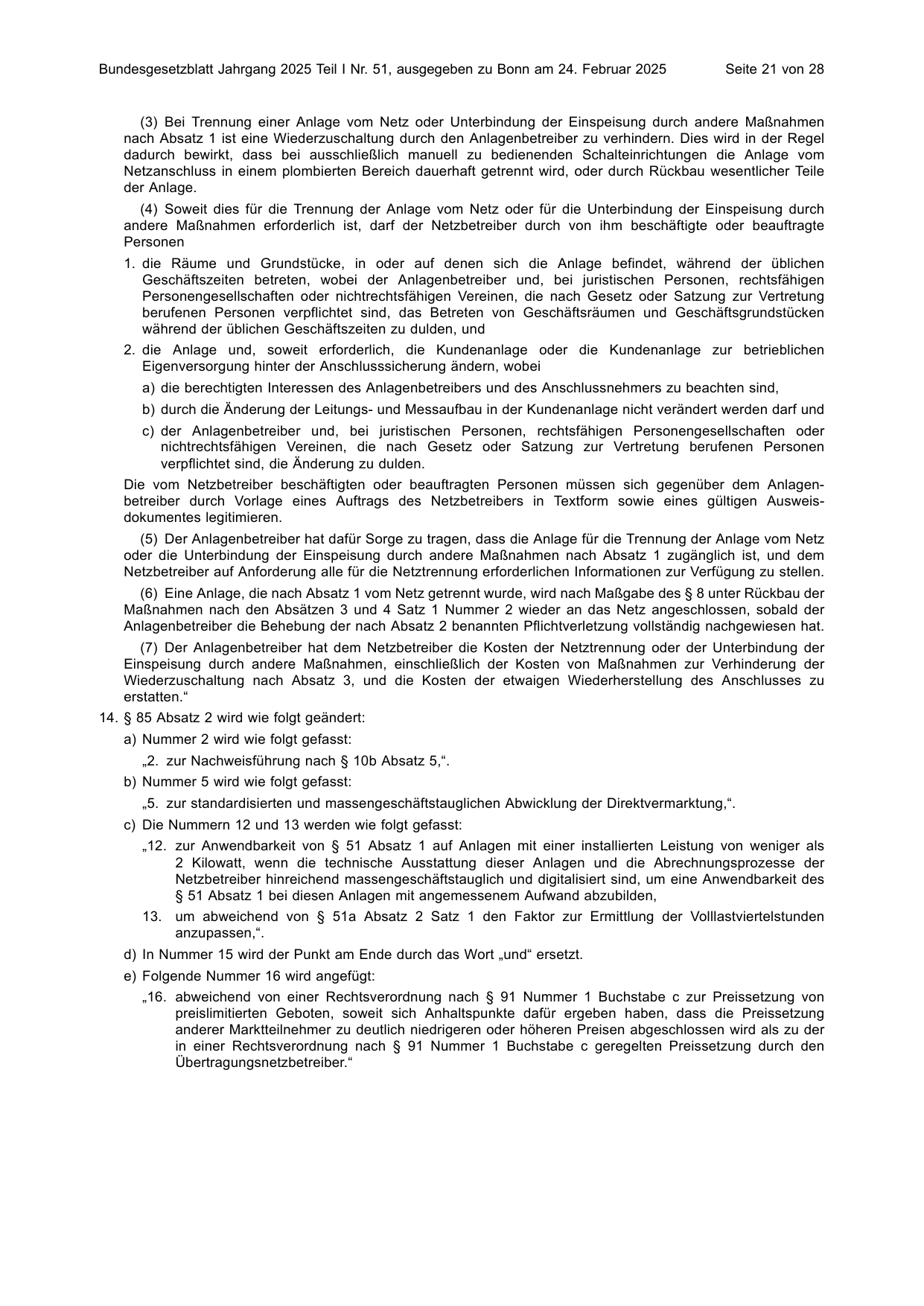 BGBl. 2025, Seite 21 — Originalseite als Abbildung