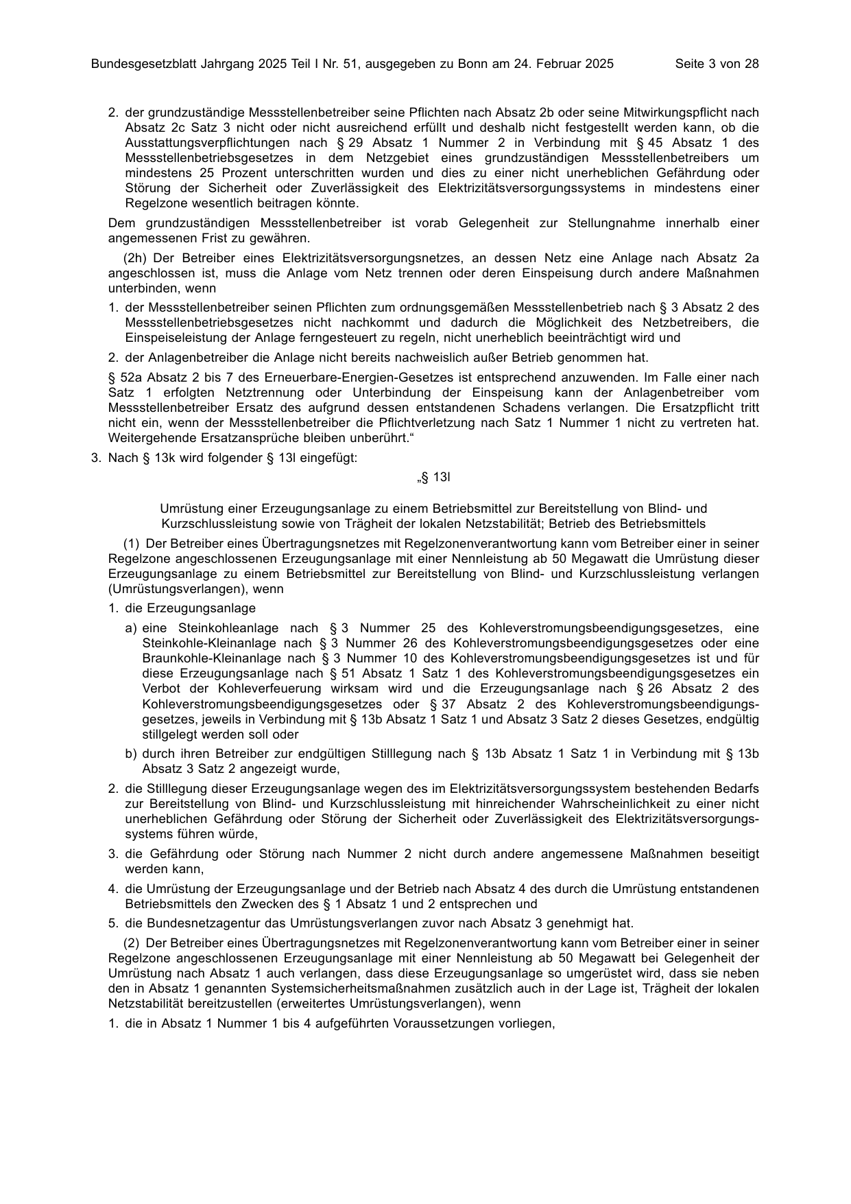 BGBl. 2025, Seite 3 — Originalseite als Abbildung