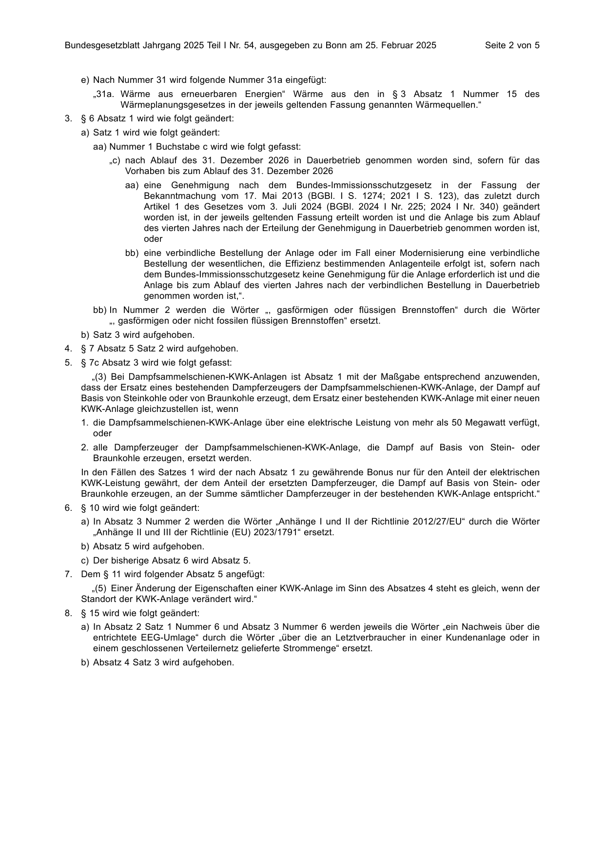 BGBl. 2025, Seite 2 — Originalseite als Abbildung