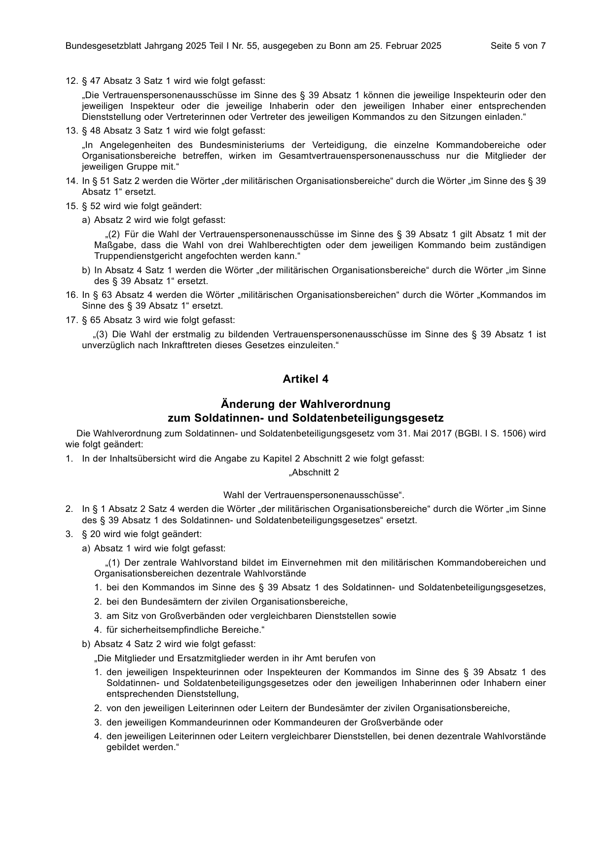BGBl. 2025, Seite 5 — Originalseite als Abbildung