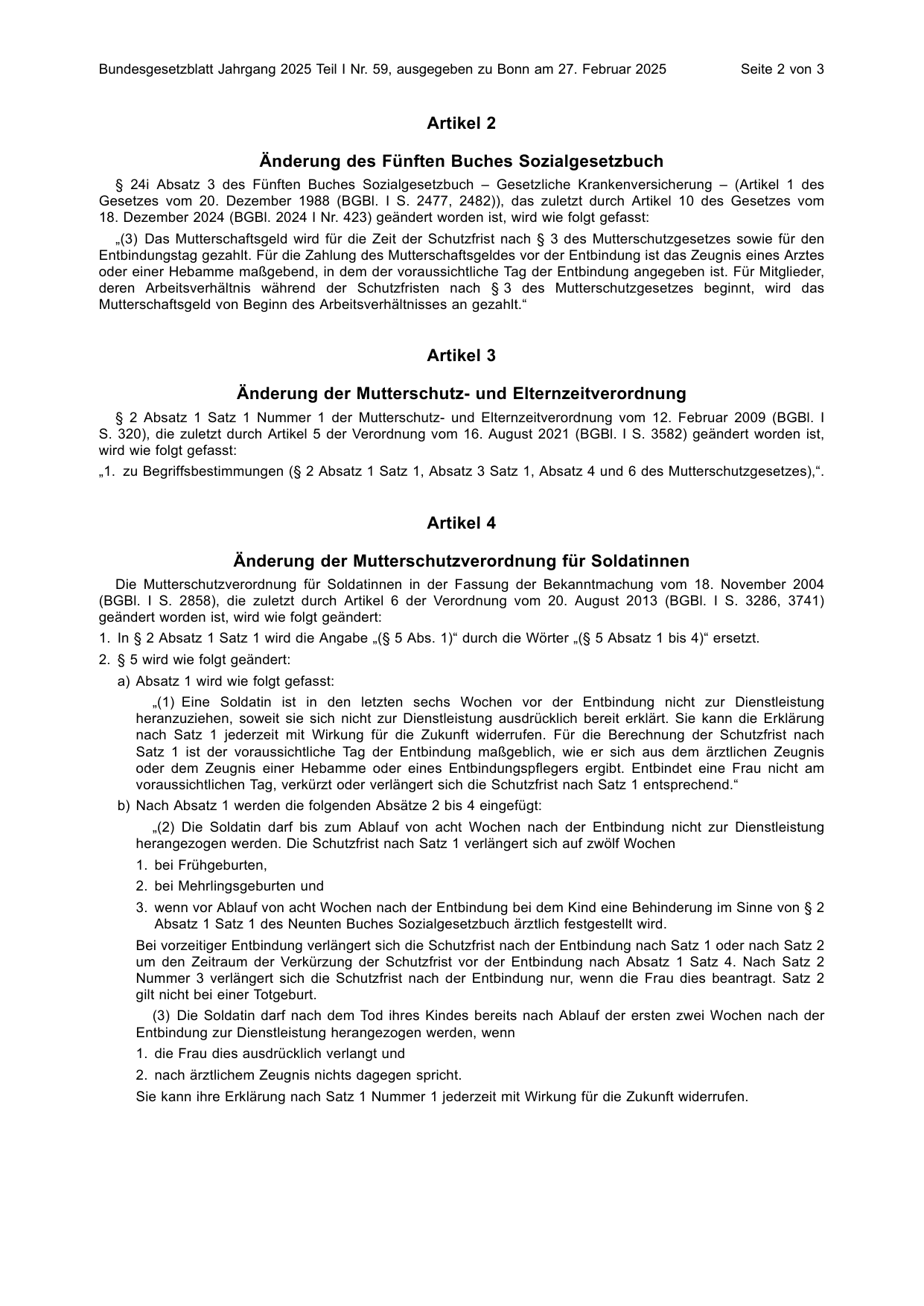 BGBl. 2025, Seite 2 — Originalseite als Abbildung