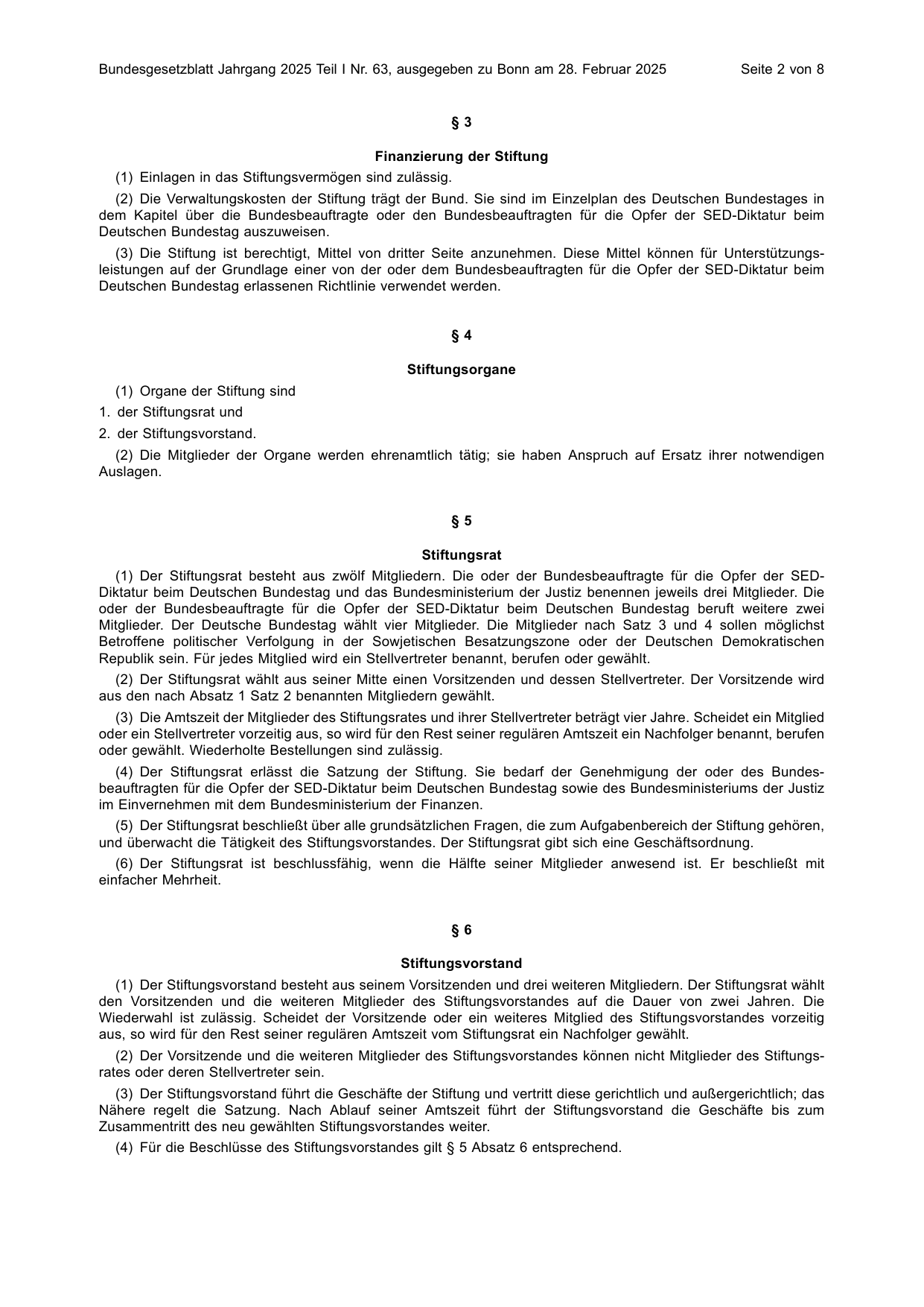 BGBl. 2025, Seite 2 — Originalseite als Abbildung