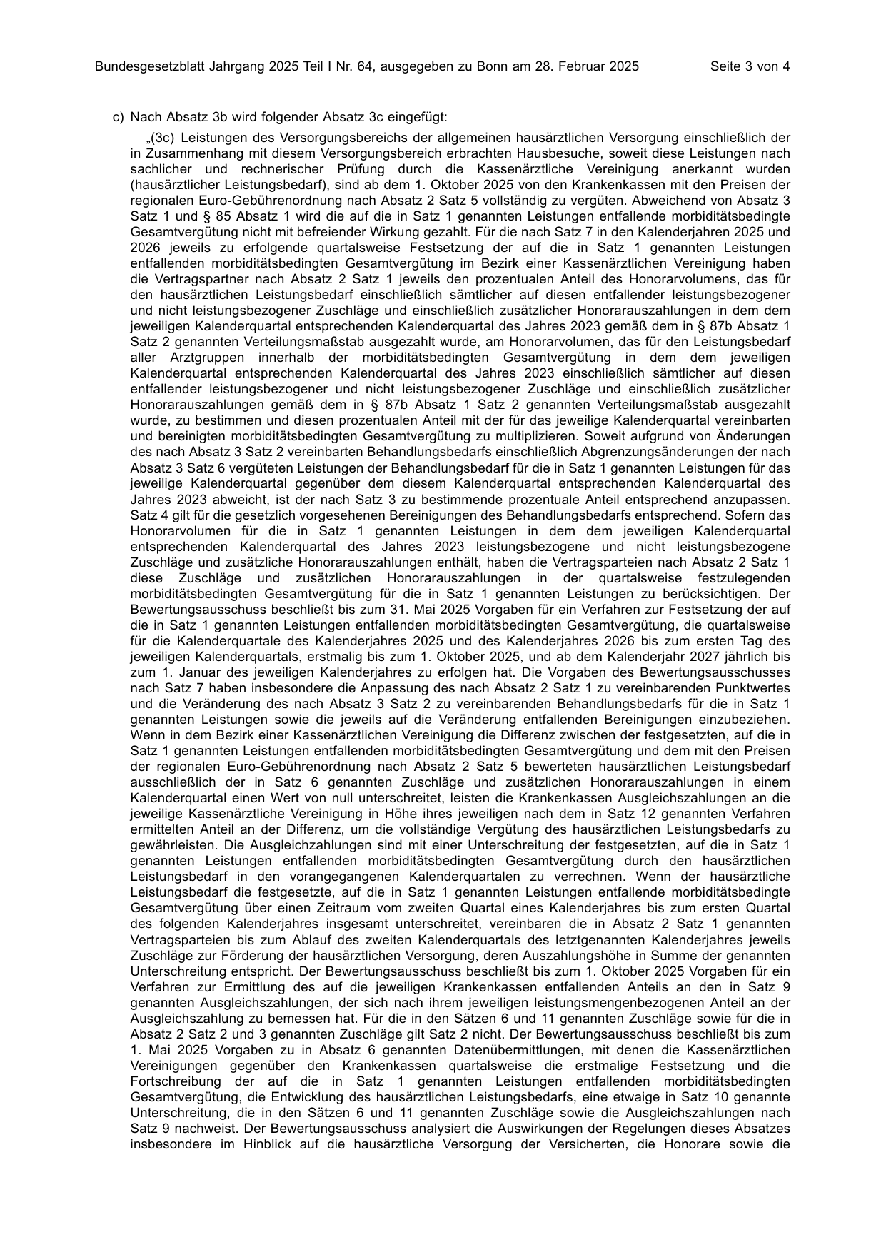 BGBl. 2025, Seite 3 — Originalseite als Abbildung