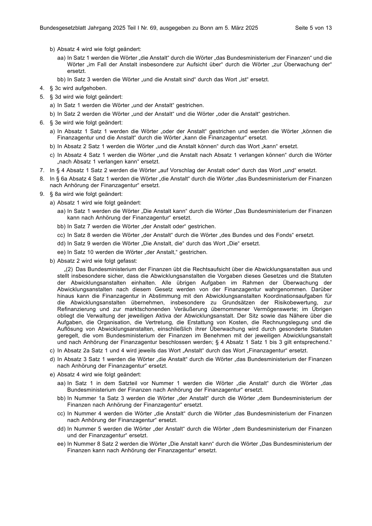 BGBl. 2025, Seite 5 — Originalseite als Abbildung