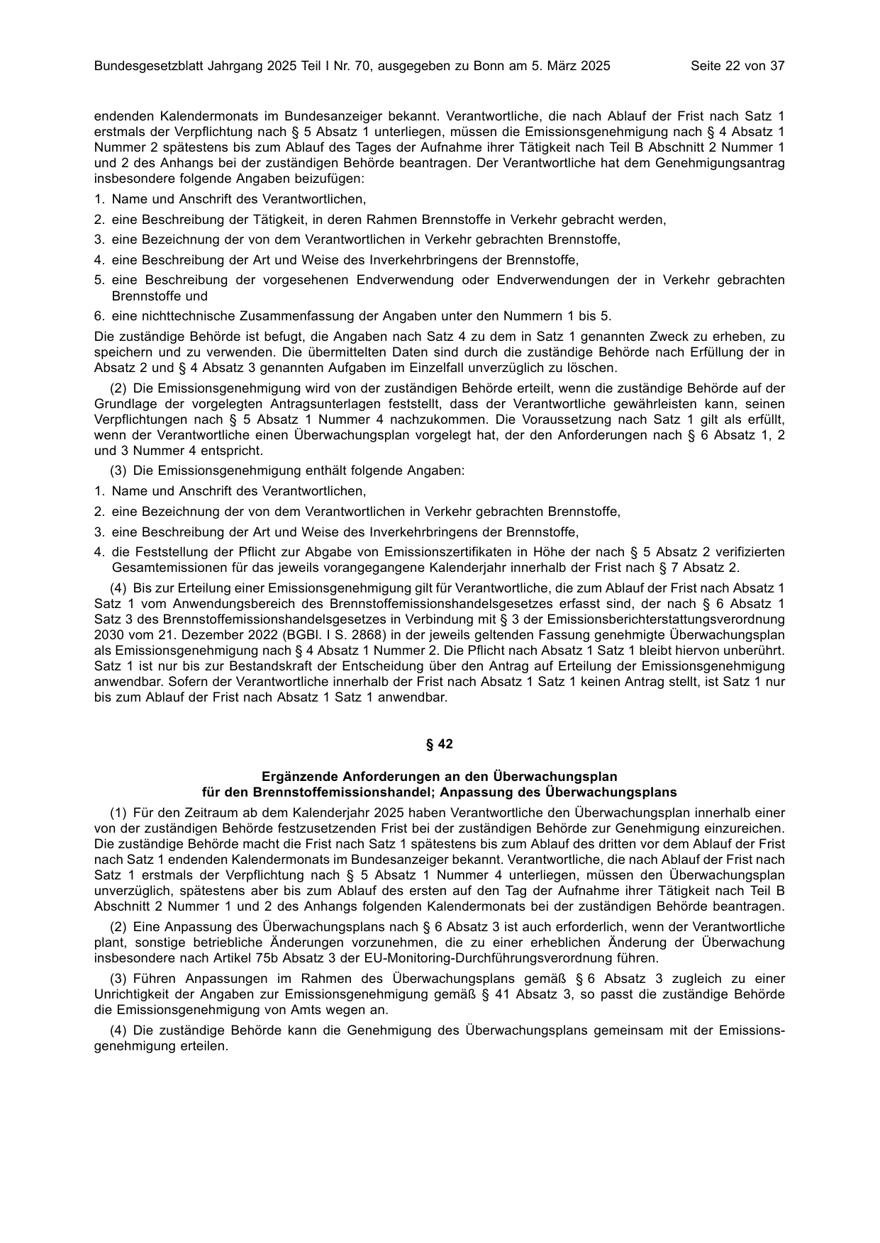 BGBl. 2025, Seite 22 — Originalseite als Abbildung