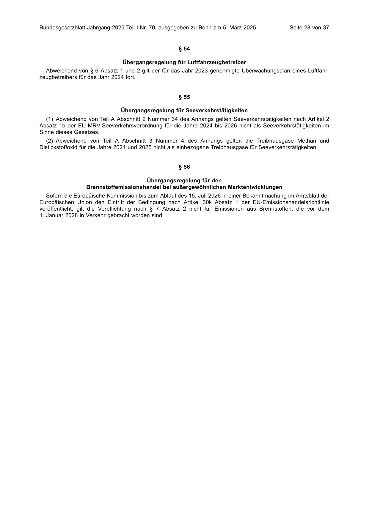 BGBl. 2025, Seite 28 — Originalseite als Abbildung