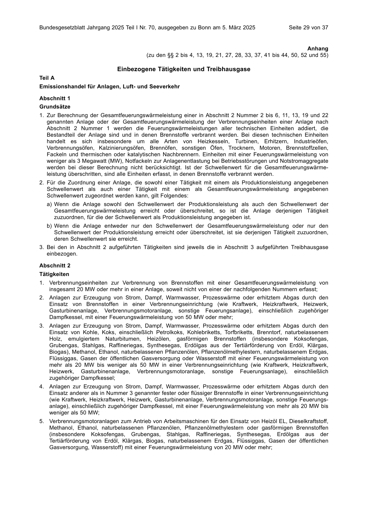 BGBl. 2025, Seite 29 — Originalseite als Abbildung