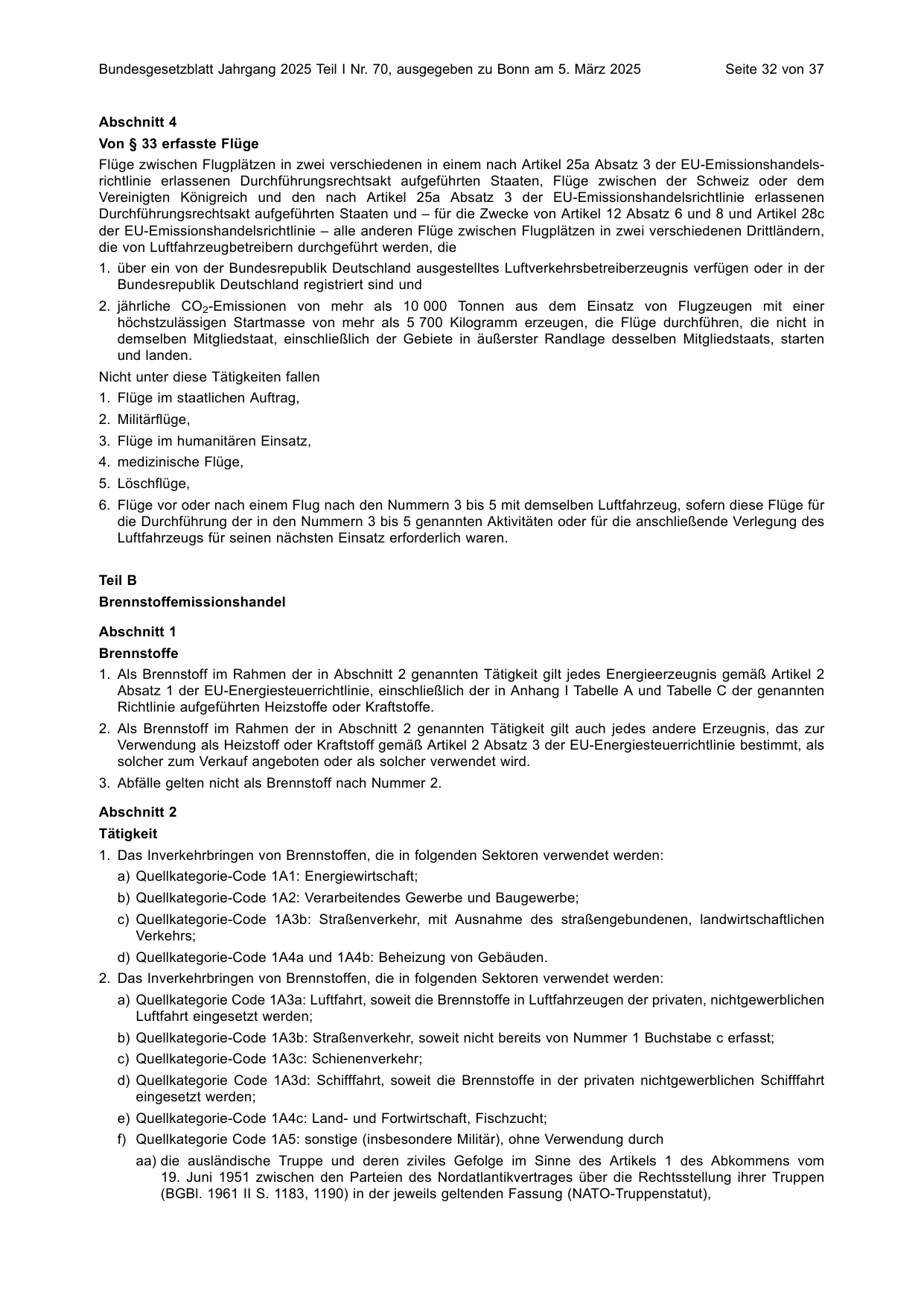 BGBl. 2025, Seite 32 — Originalseite als Abbildung
