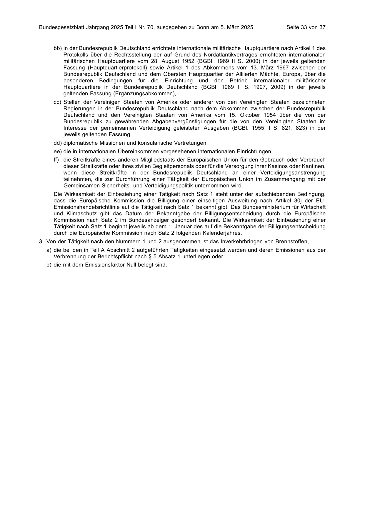 BGBl. 2025, Seite 33 — Originalseite als Abbildung