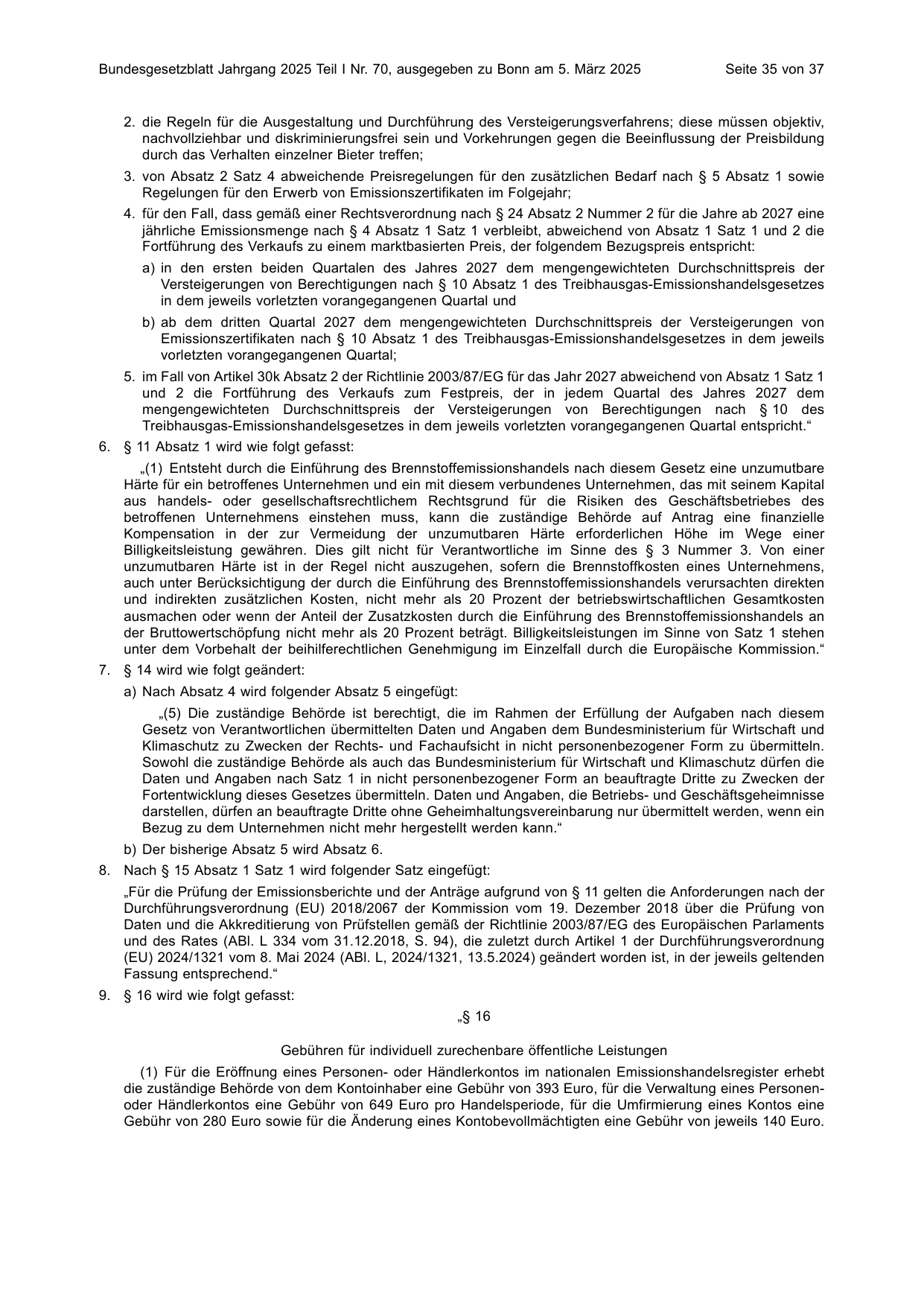BGBl. 2025, Seite 35 — Originalseite als Abbildung