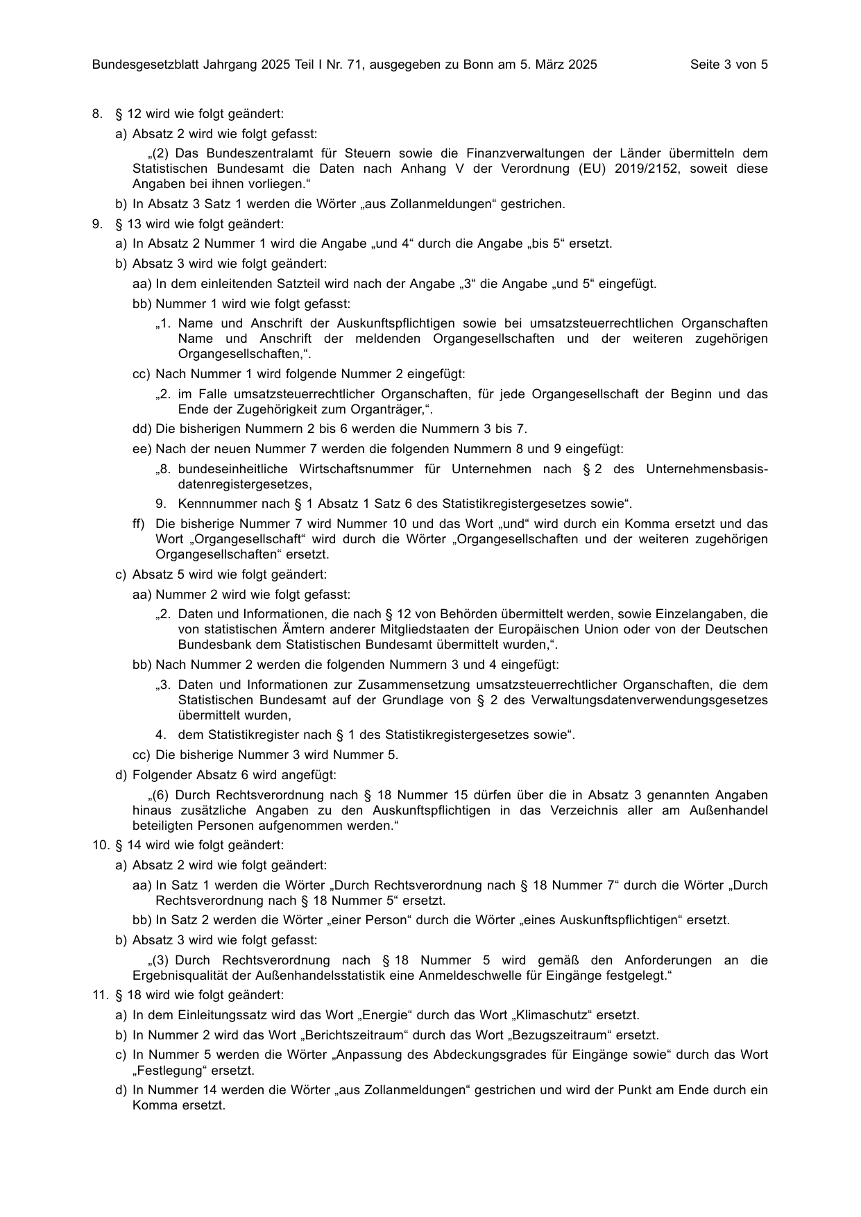 BGBl. 2025, Seite 3 — Originalseite als Abbildung