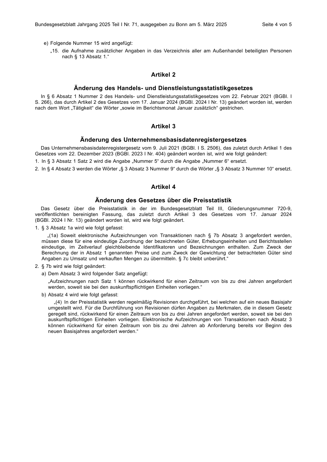 BGBl. 2025, Seite 4 — Originalseite als Abbildung