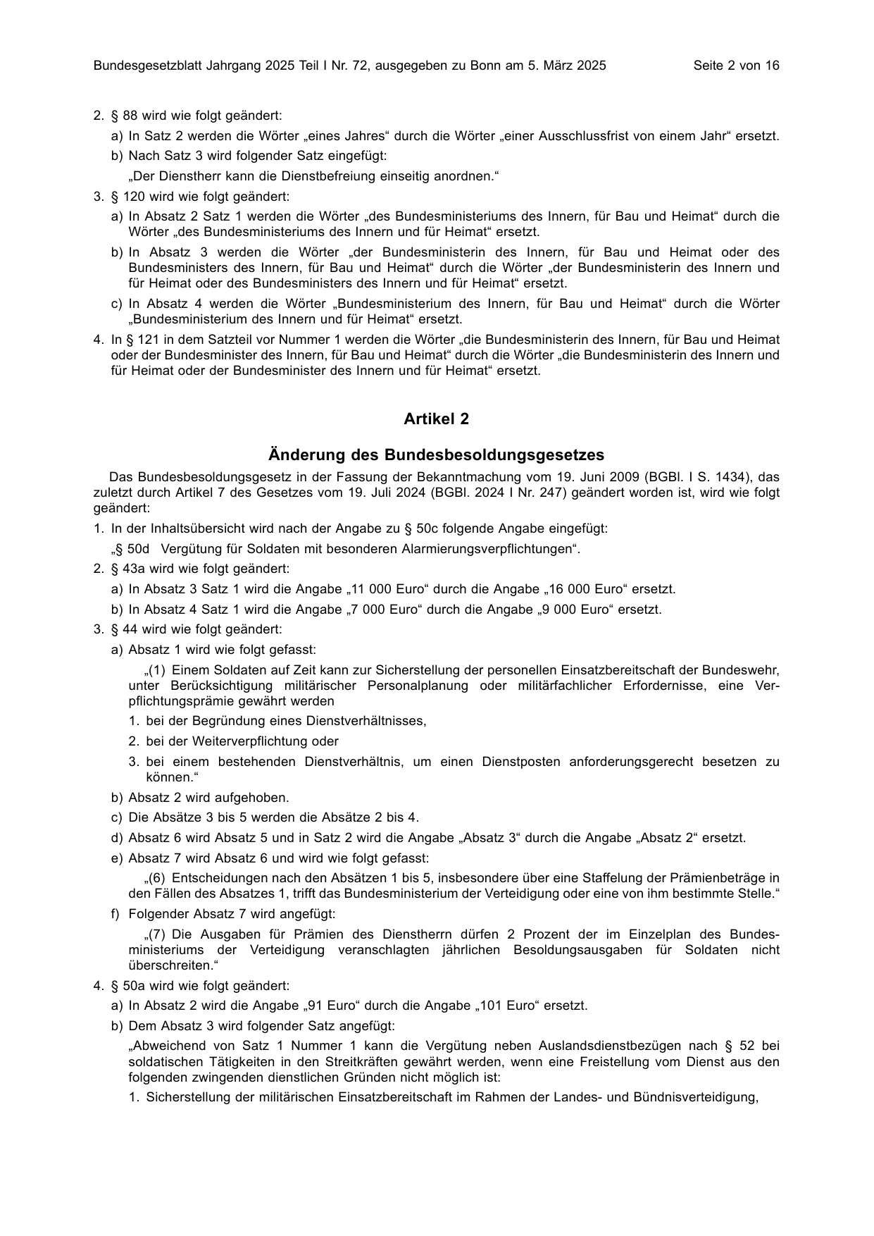 BGBl. 2025, Seite 2 — Originalseite als Abbildung
