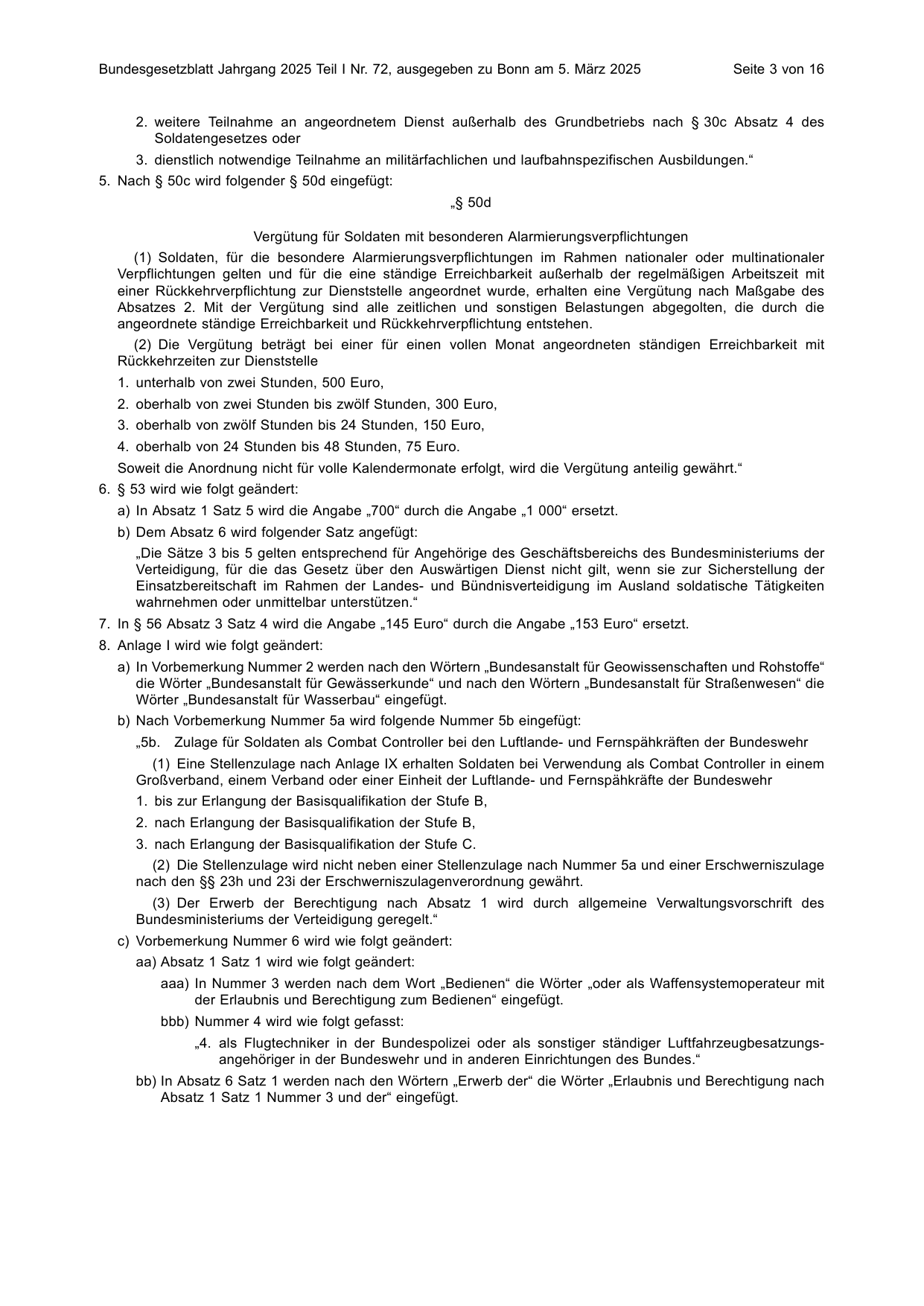 BGBl. 2025, Seite 3 — Originalseite als Abbildung