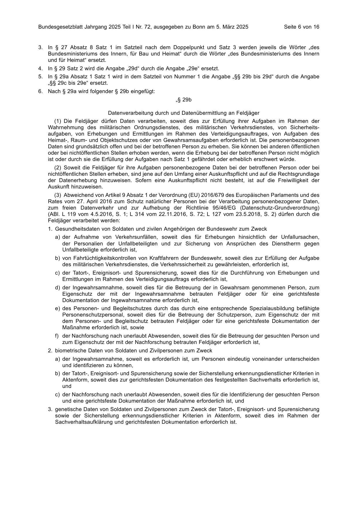 BGBl. 2025, Seite 6 — Originalseite als Abbildung