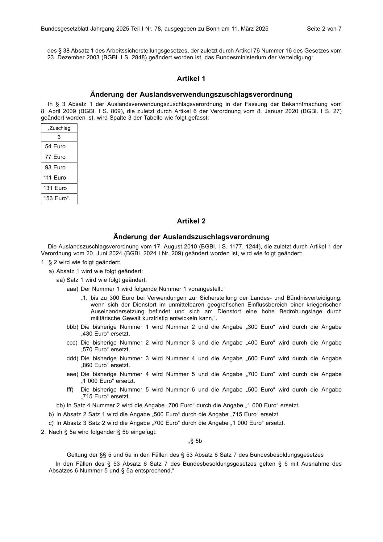 BGBl. 2025, Seite 2 — Originalseite als Abbildung