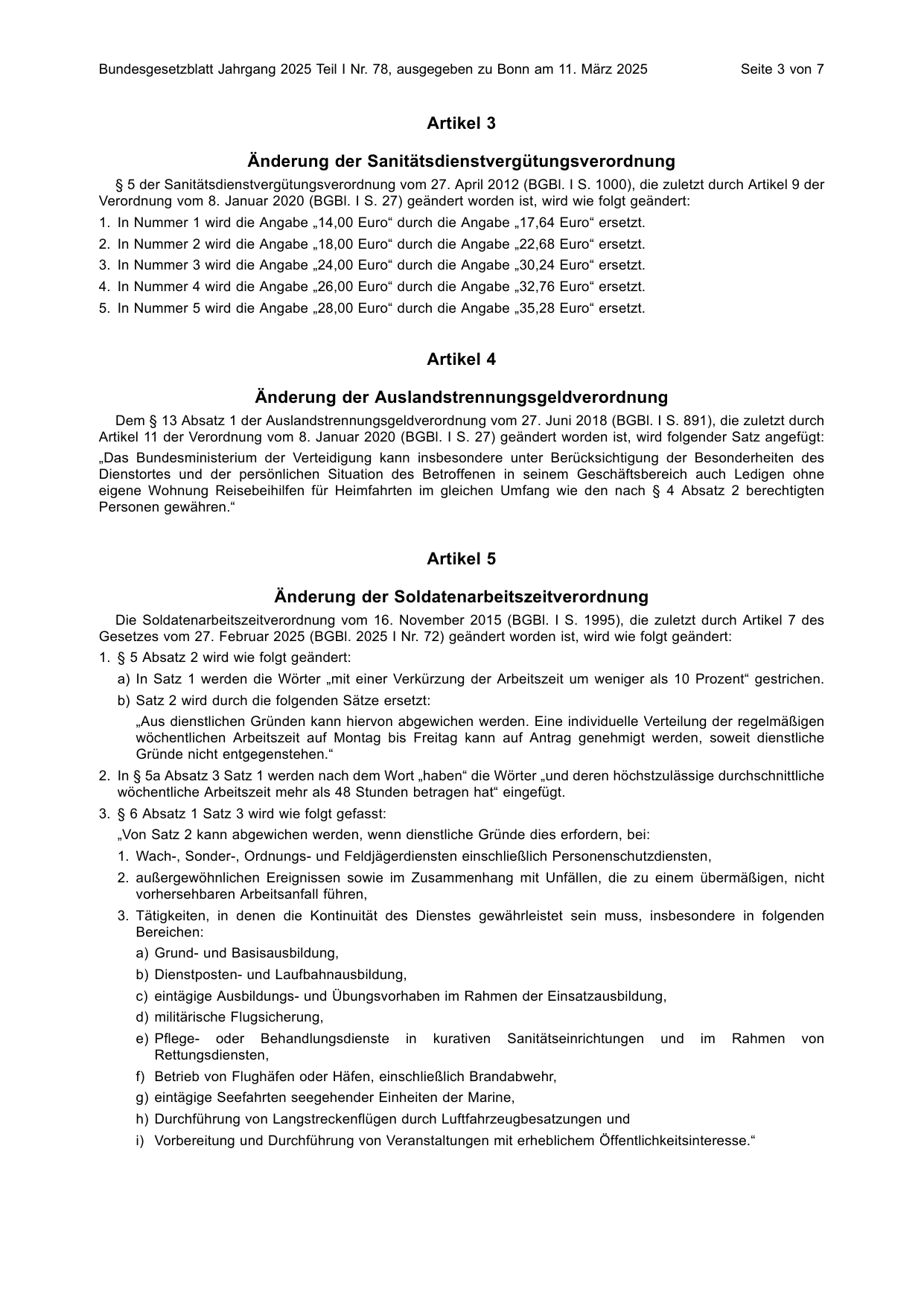 BGBl. 2025, Seite 3 — Originalseite als Abbildung