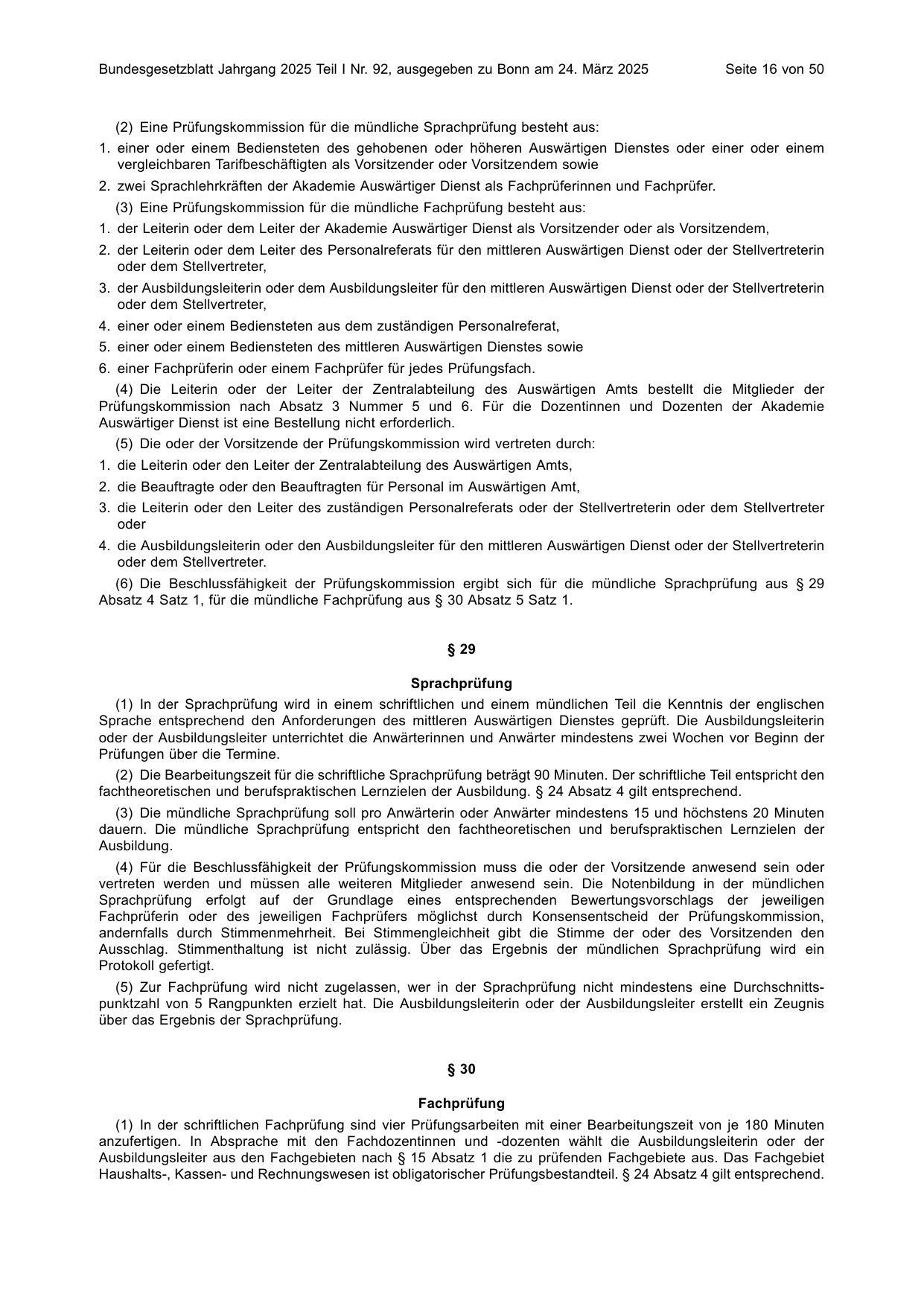 BGBl. 2025, Seite 16 — Originalseite als Abbildung