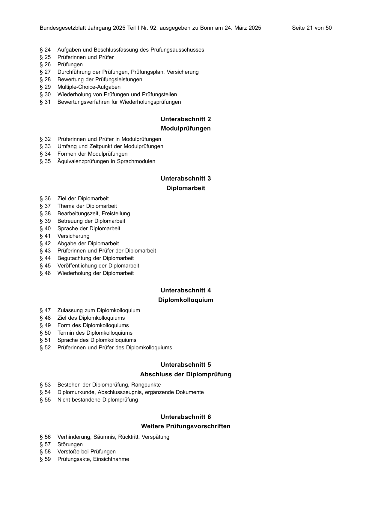 BGBl. 2025, Seite 21 — Originalseite als Abbildung