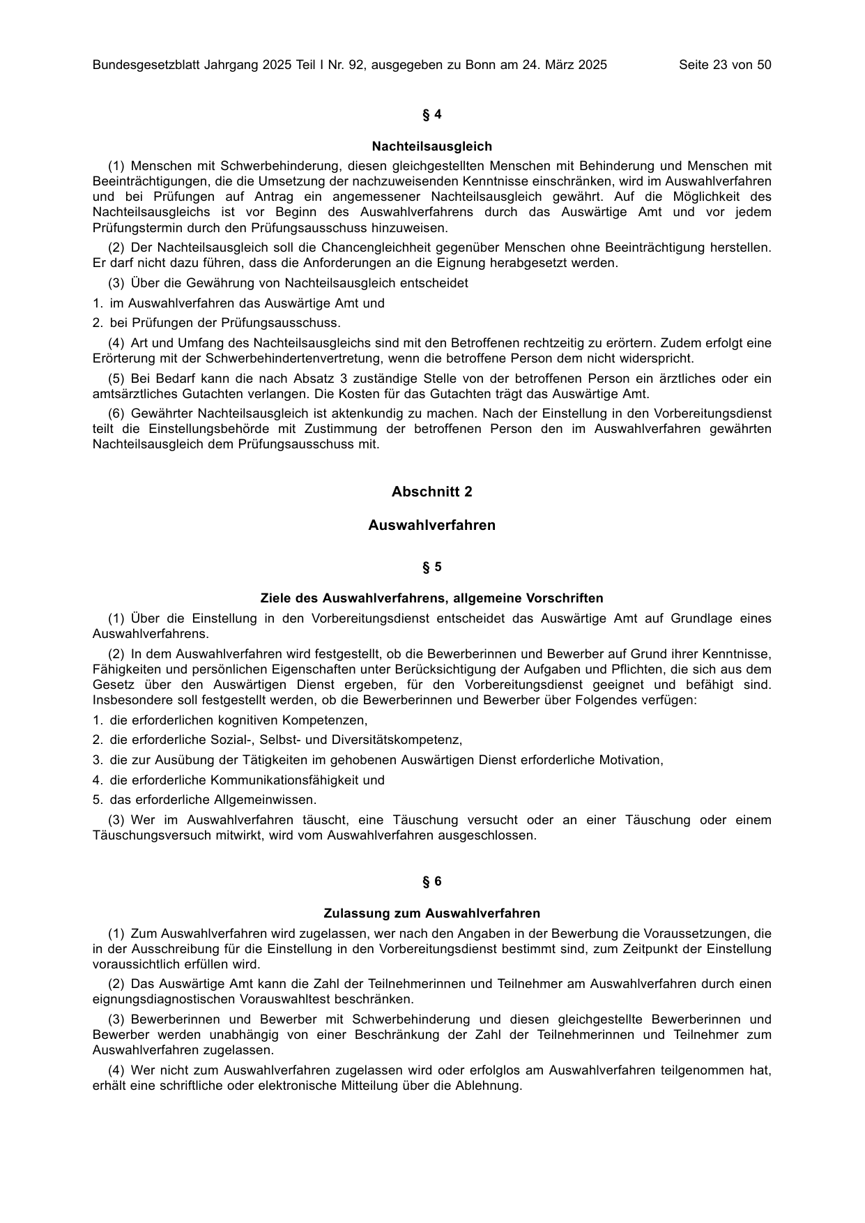 BGBl. 2025, Seite 23 — Originalseite als Abbildung