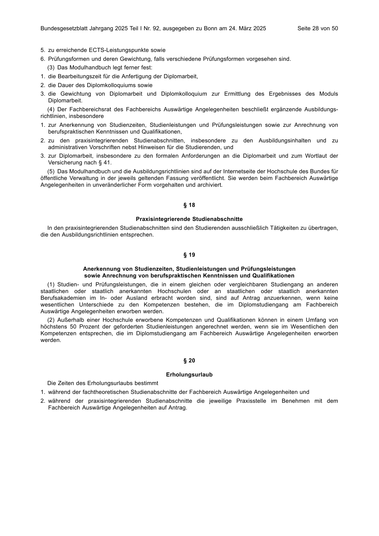 BGBl. 2025, Seite 28 — Originalseite als Abbildung
