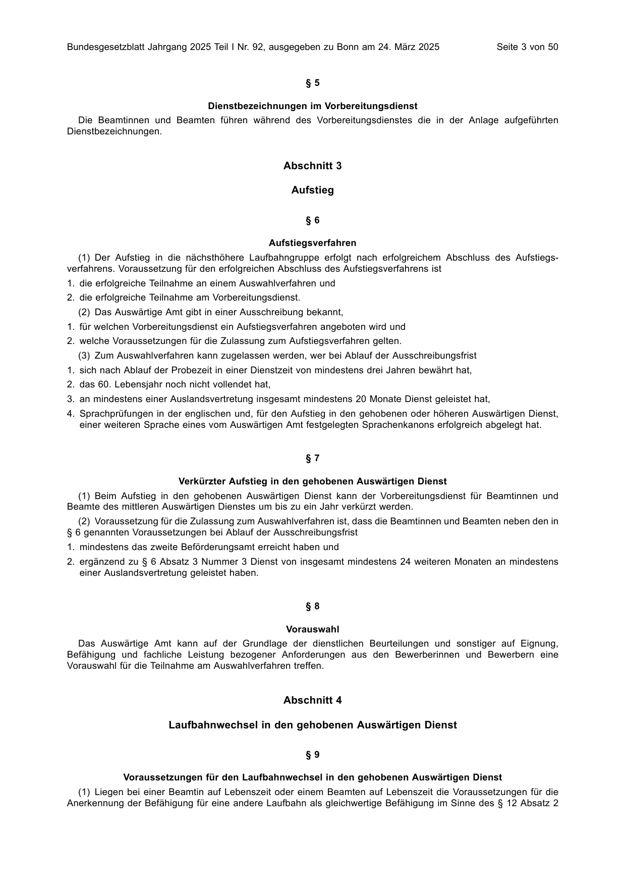 BGBl. 2025, Seite 3 — Originalseite als Abbildung