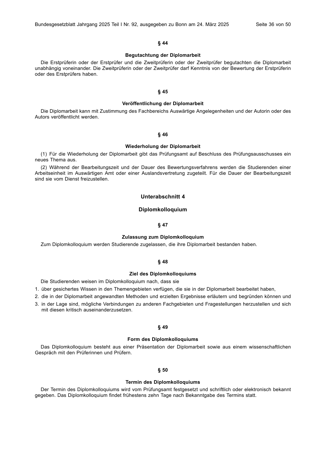 BGBl. 2025, Seite 36 — Originalseite als Abbildung