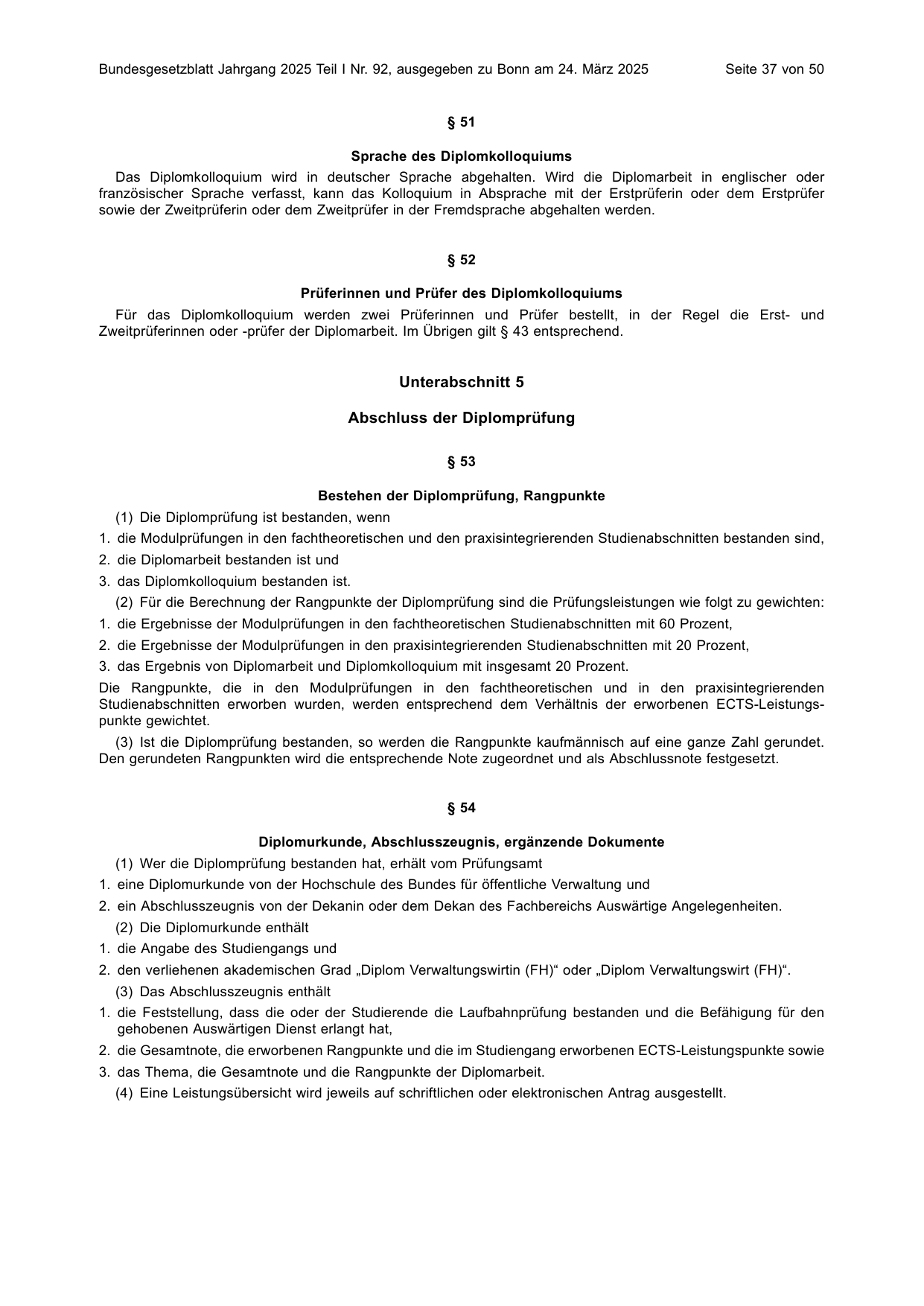 BGBl. 2025, Seite 37 — Originalseite als Abbildung