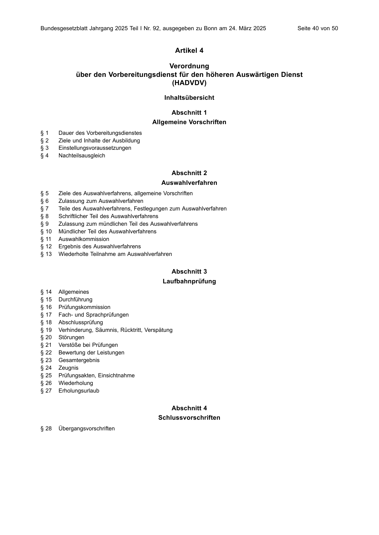 BGBl. 2025, Seite 40 — Originalseite als Abbildung