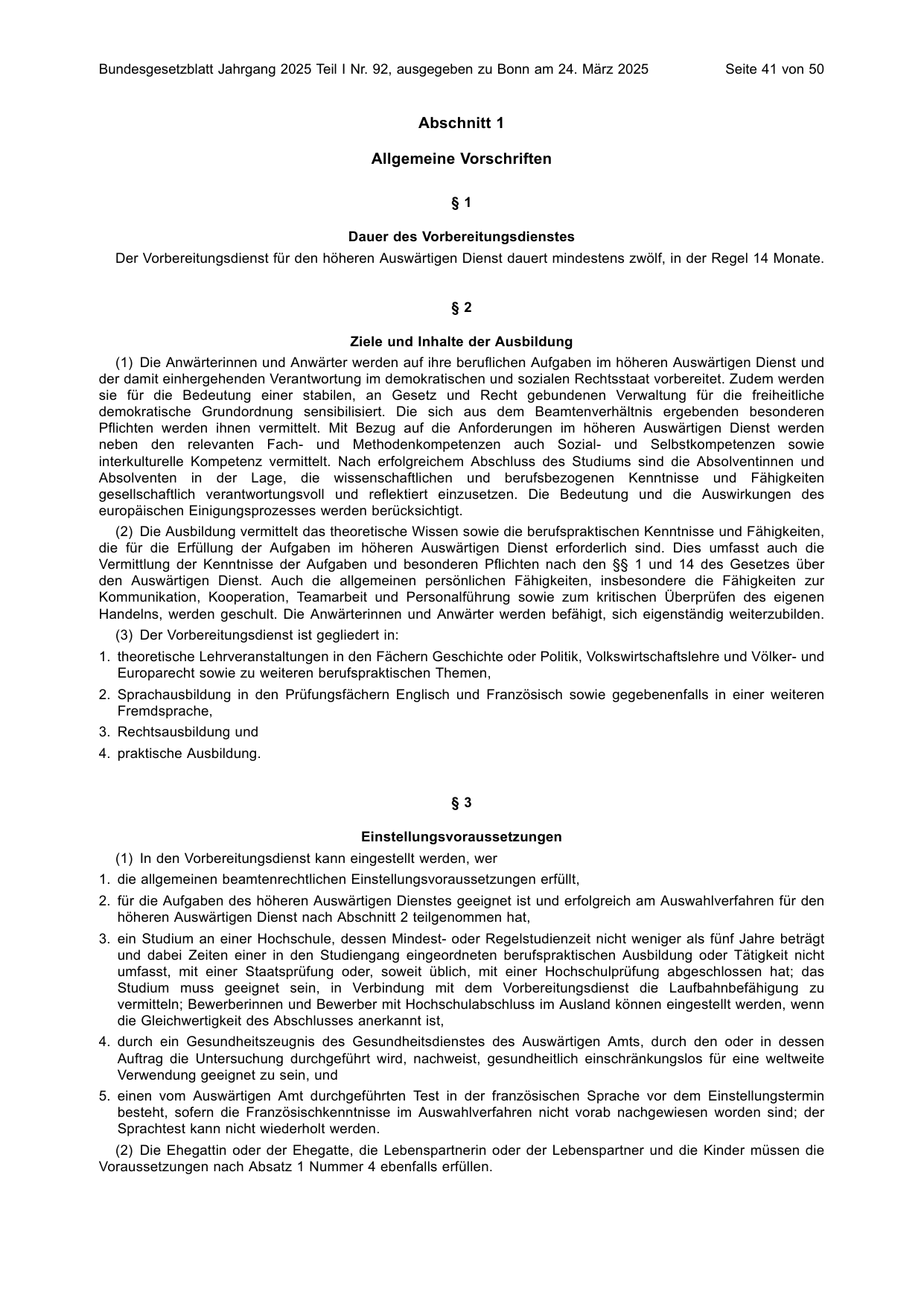 BGBl. 2025, Seite 41 — Originalseite als Abbildung