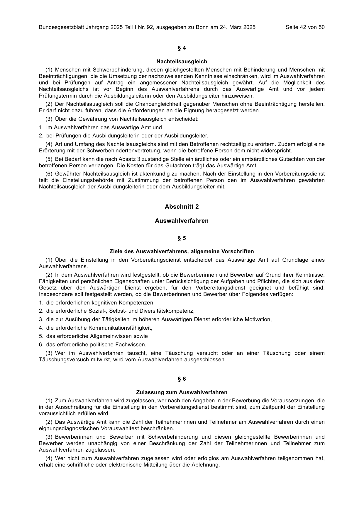 BGBl. 2025, Seite 42 — Originalseite als Abbildung