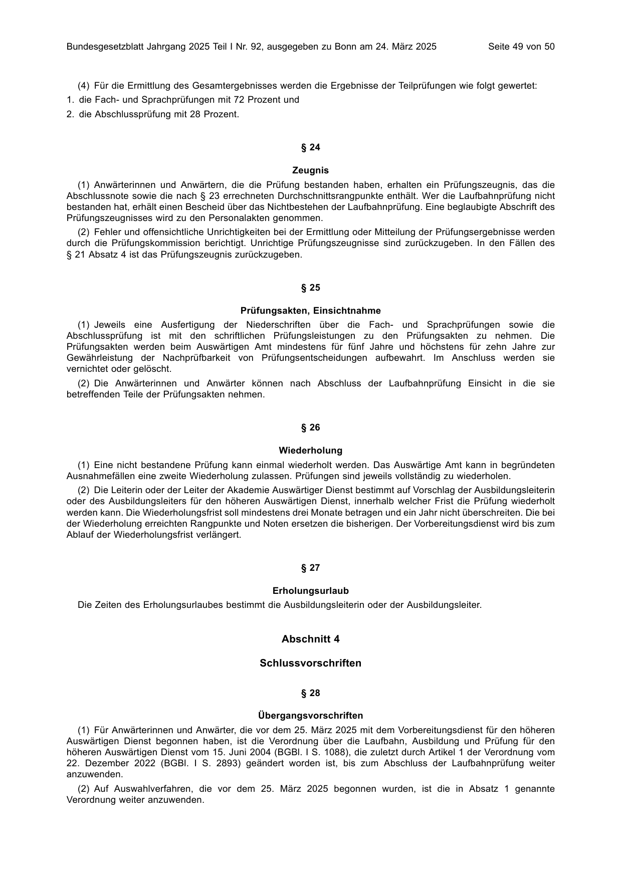 BGBl. 2025, Seite 49 — Originalseite als Abbildung