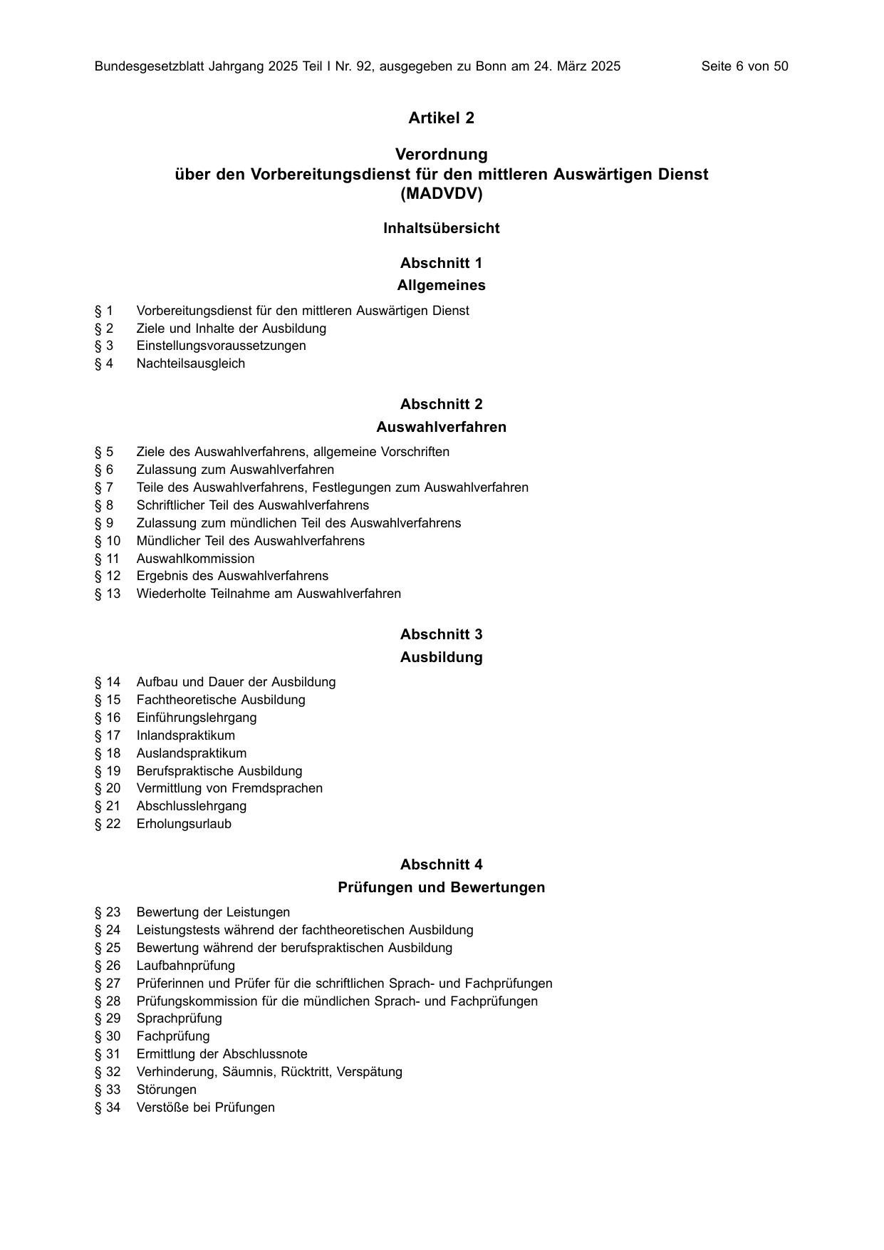 BGBl. 2025, Seite 6 — Originalseite als Abbildung
