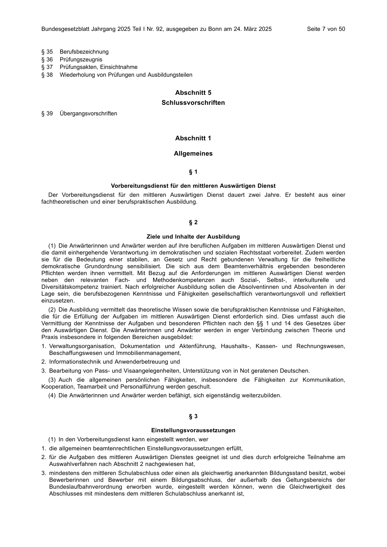 BGBl. 2025, Seite 7 — Originalseite als Abbildung