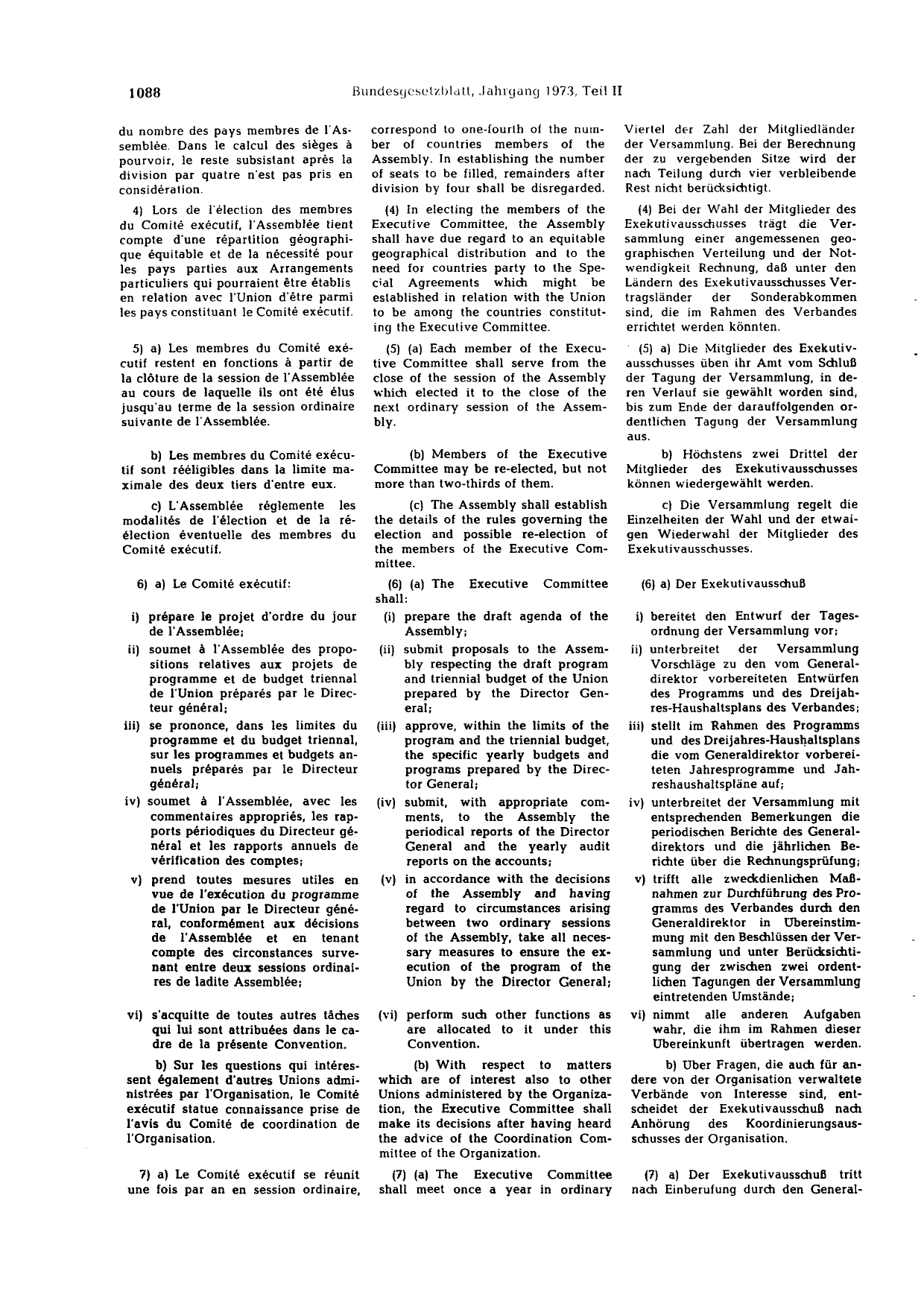BGBl. 1973, Seite 1088 — Originalseite als Abbildung