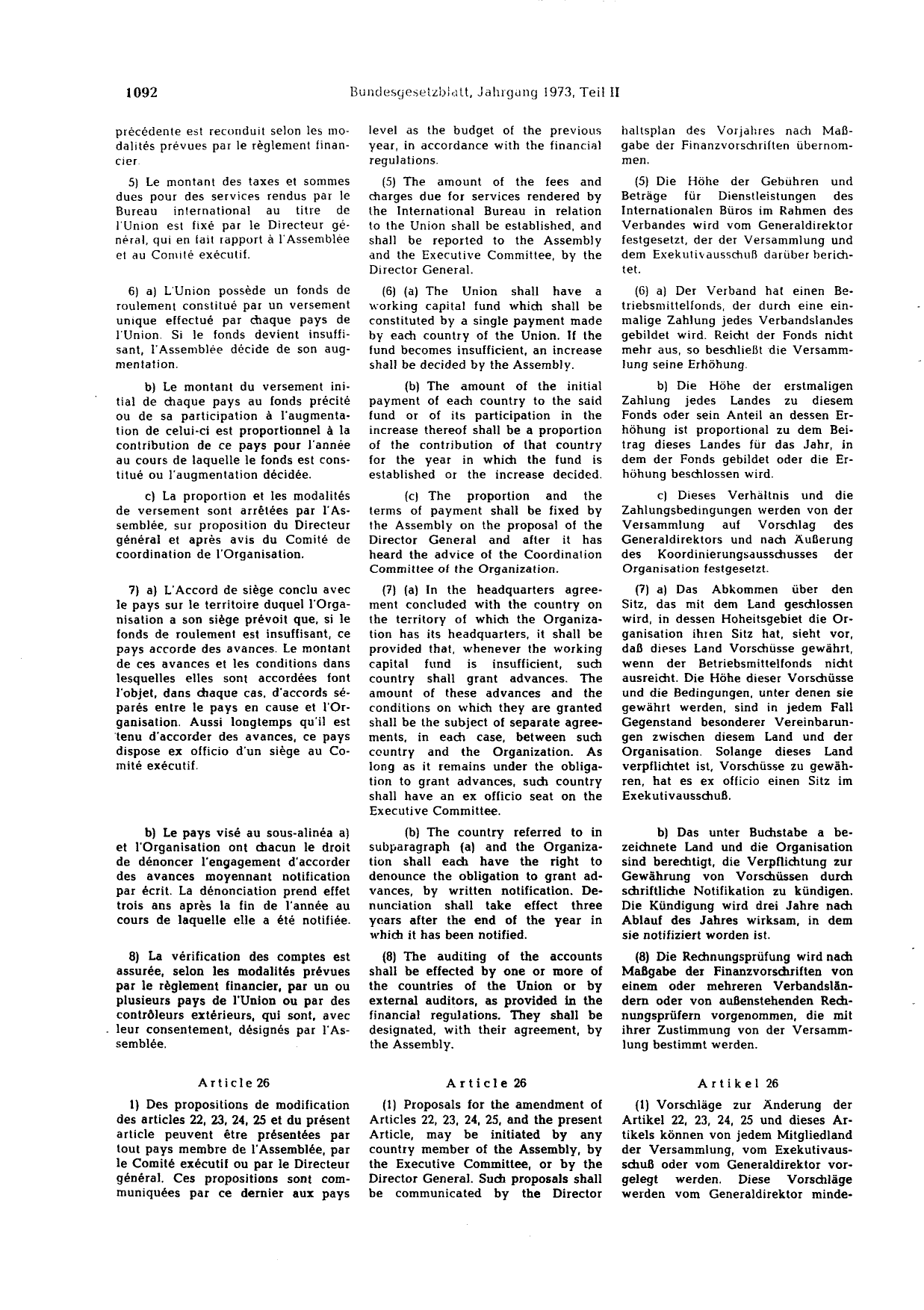 BGBl. 1973, Seite 1092 — Originalseite als Abbildung