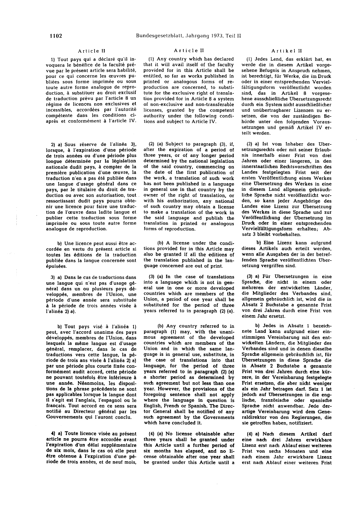 BGBl. 1973, Seite 1102 — Originalseite als Abbildung